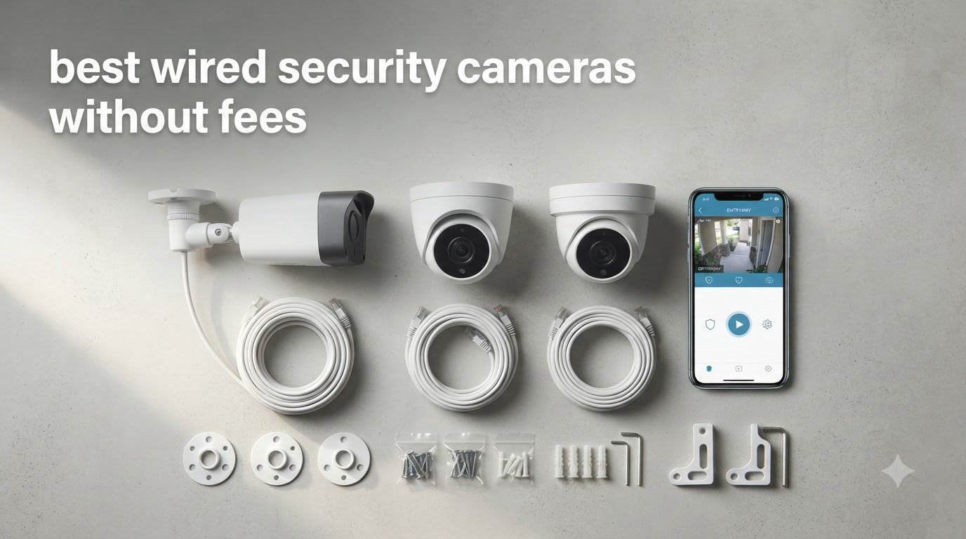 best wired security cameras without fees