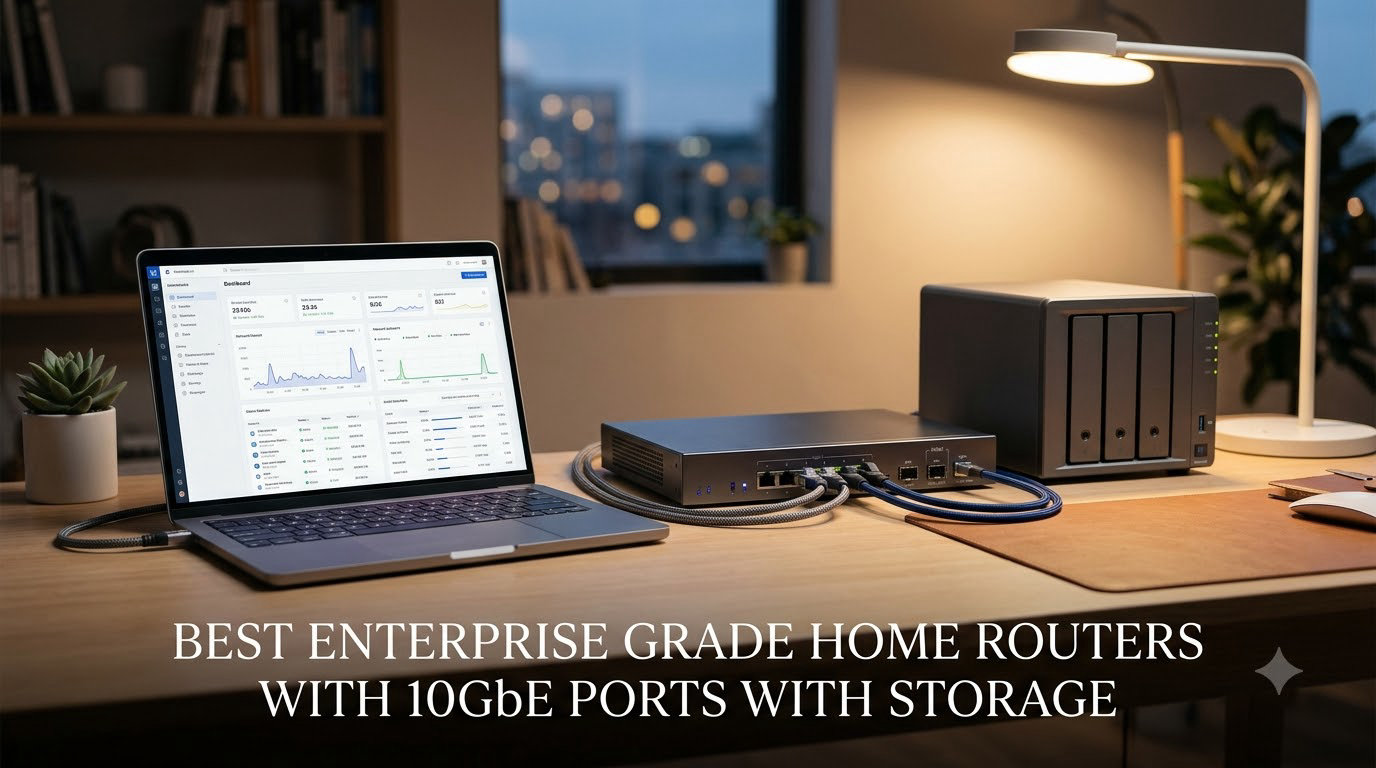 best enterprise grade home routers with 10gbe ports with storage