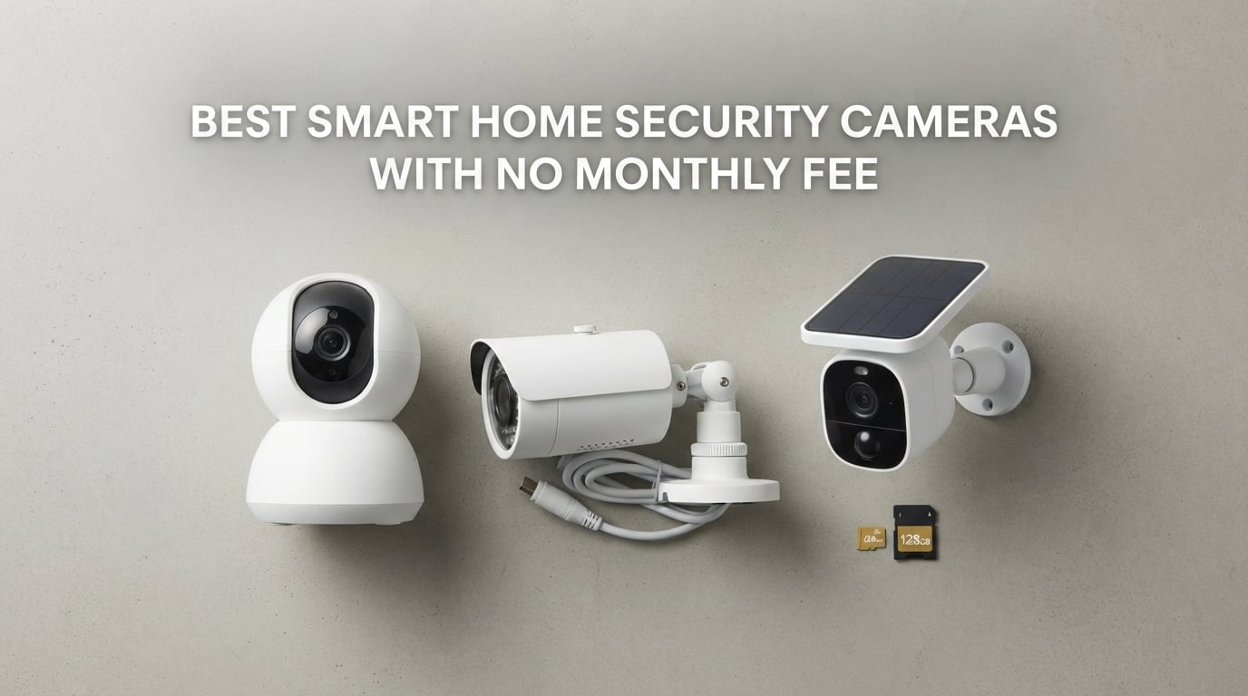 best smart home security cameras with no monthly fee