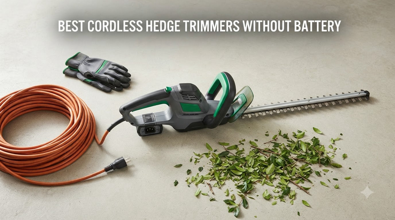 best cordless hedge trimmers without battery