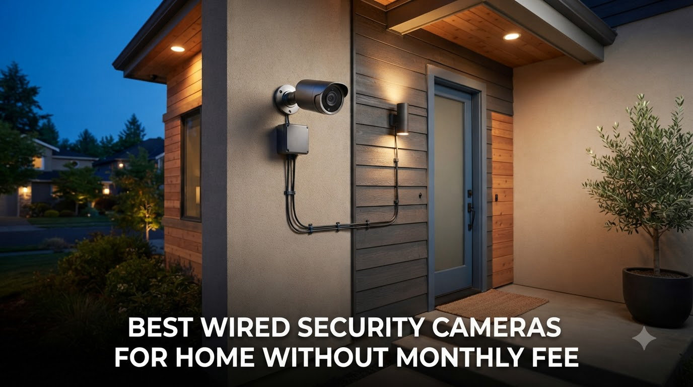 best wired security cameras for home without monthly fee