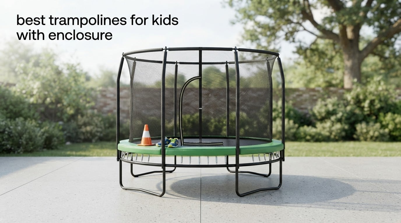best trampolines for kids with enclosure