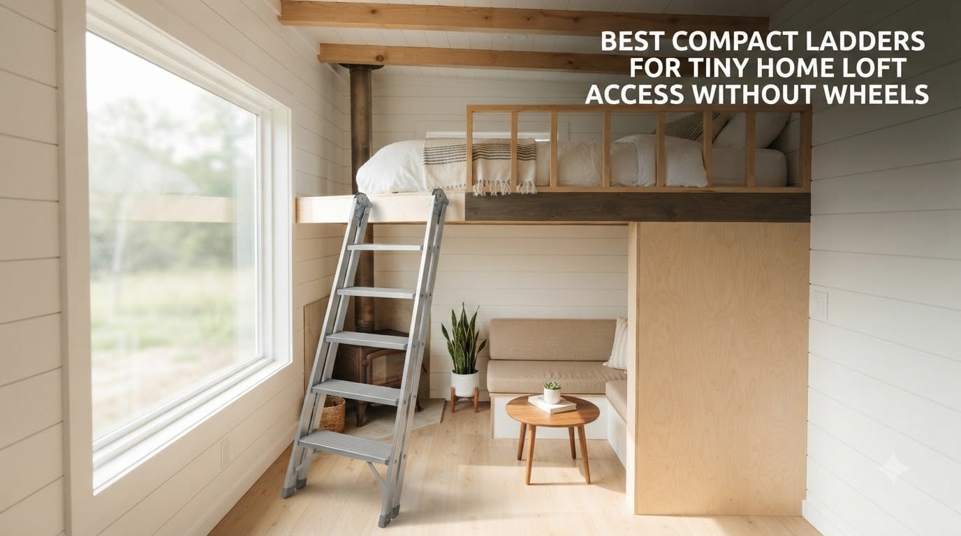 best compact ladders for tiny home loft access without wheels