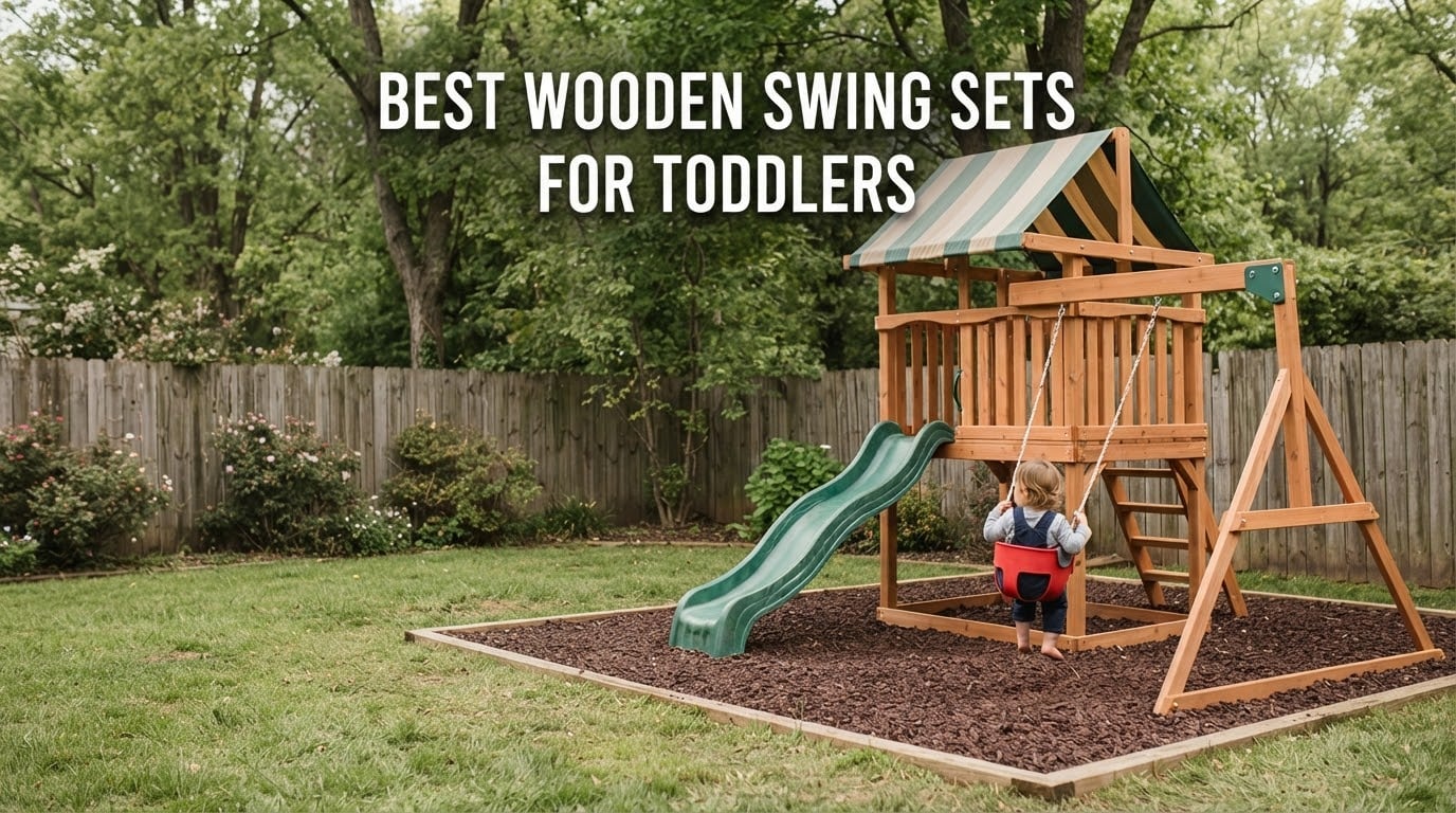 best wooden swing sets for toddlers