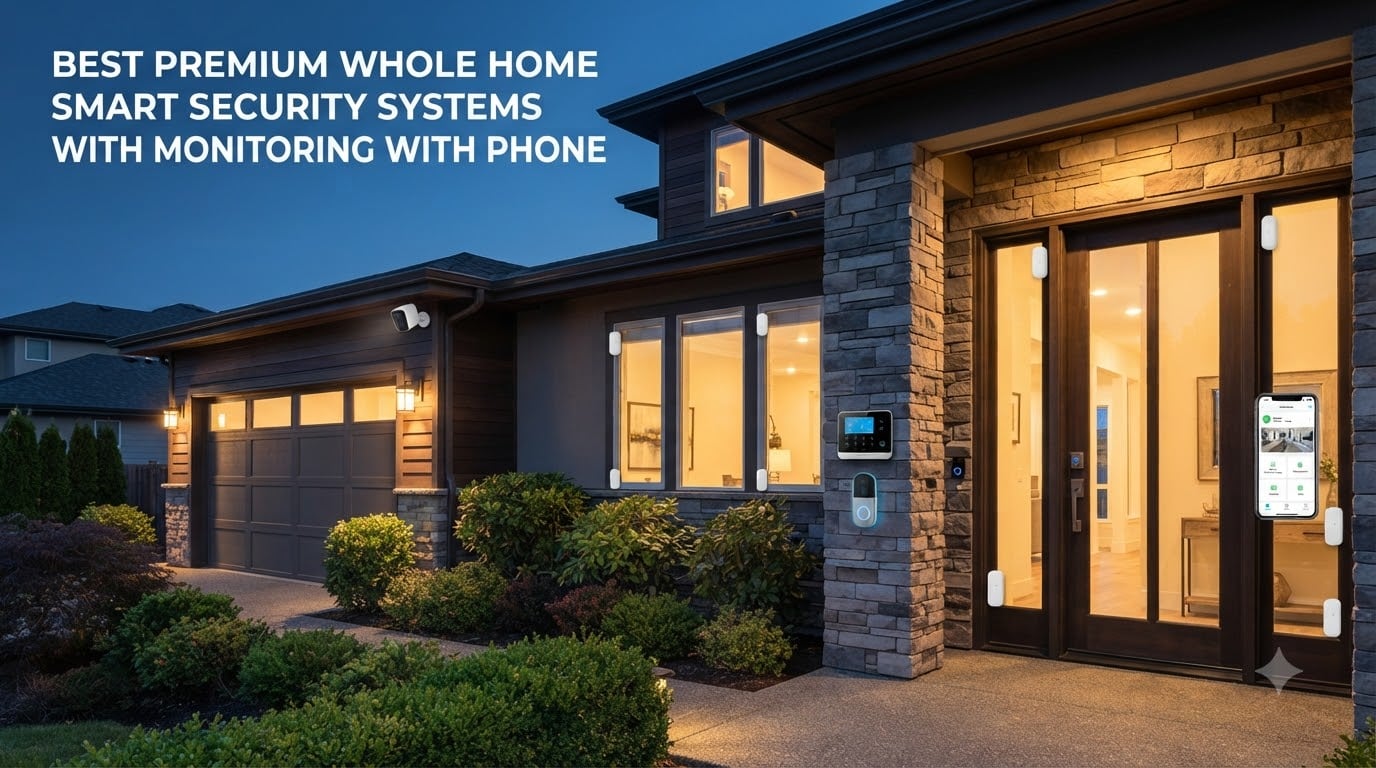 best premium whole home smart security systems with monitoring with phone