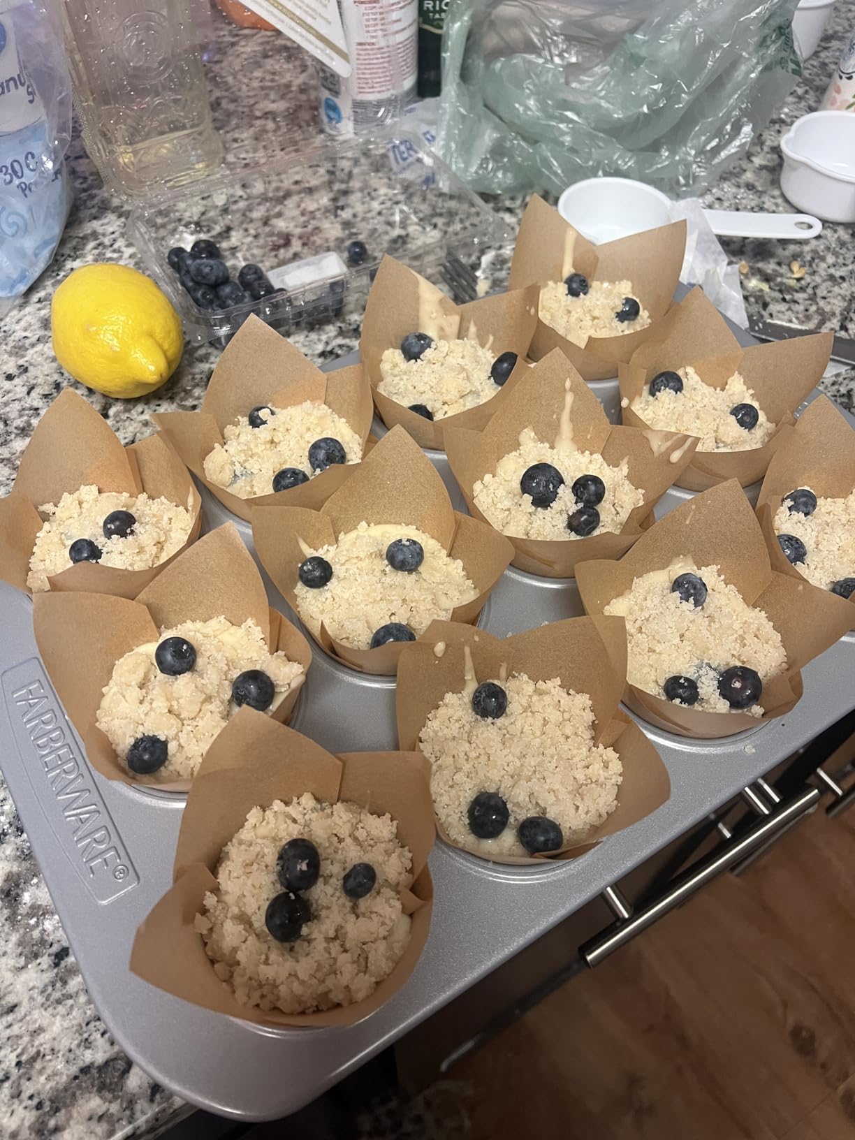 Farberware Bakeware Nonstick Muffin & Cupcake Pans, 12-Cup, Gray customer photo 2