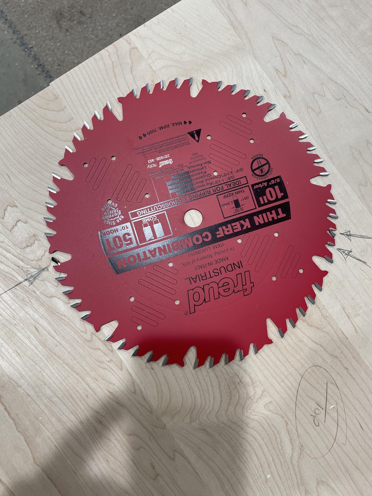 Freud LU83R010 Industrial 10-in 50T Thin Kerf Combination Saw Blade customer photo 2