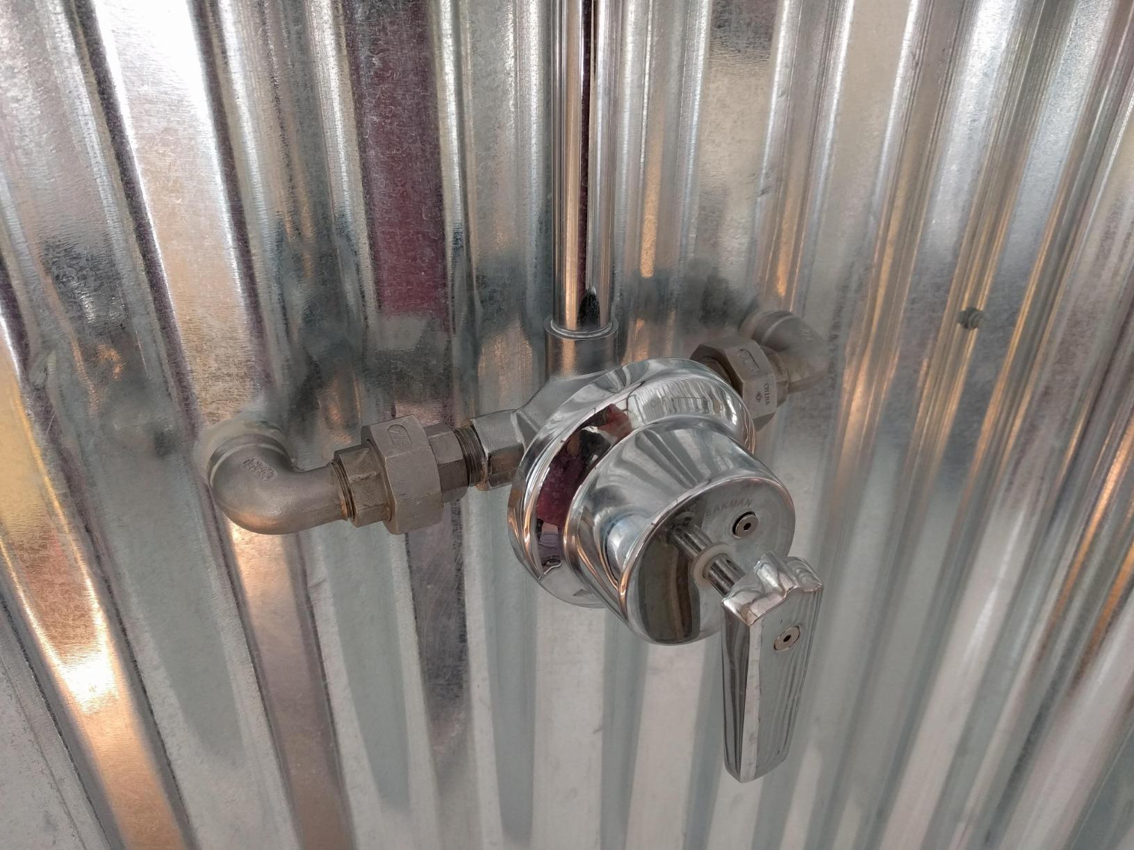 Speakman S-1496-AF Sentinel Mark II Shower Valve Combination with Cross Handle Indoor/Outdoor Shower Hardware Pressure Balance Exposed Shower Valve, Rough Chrome, 24.00