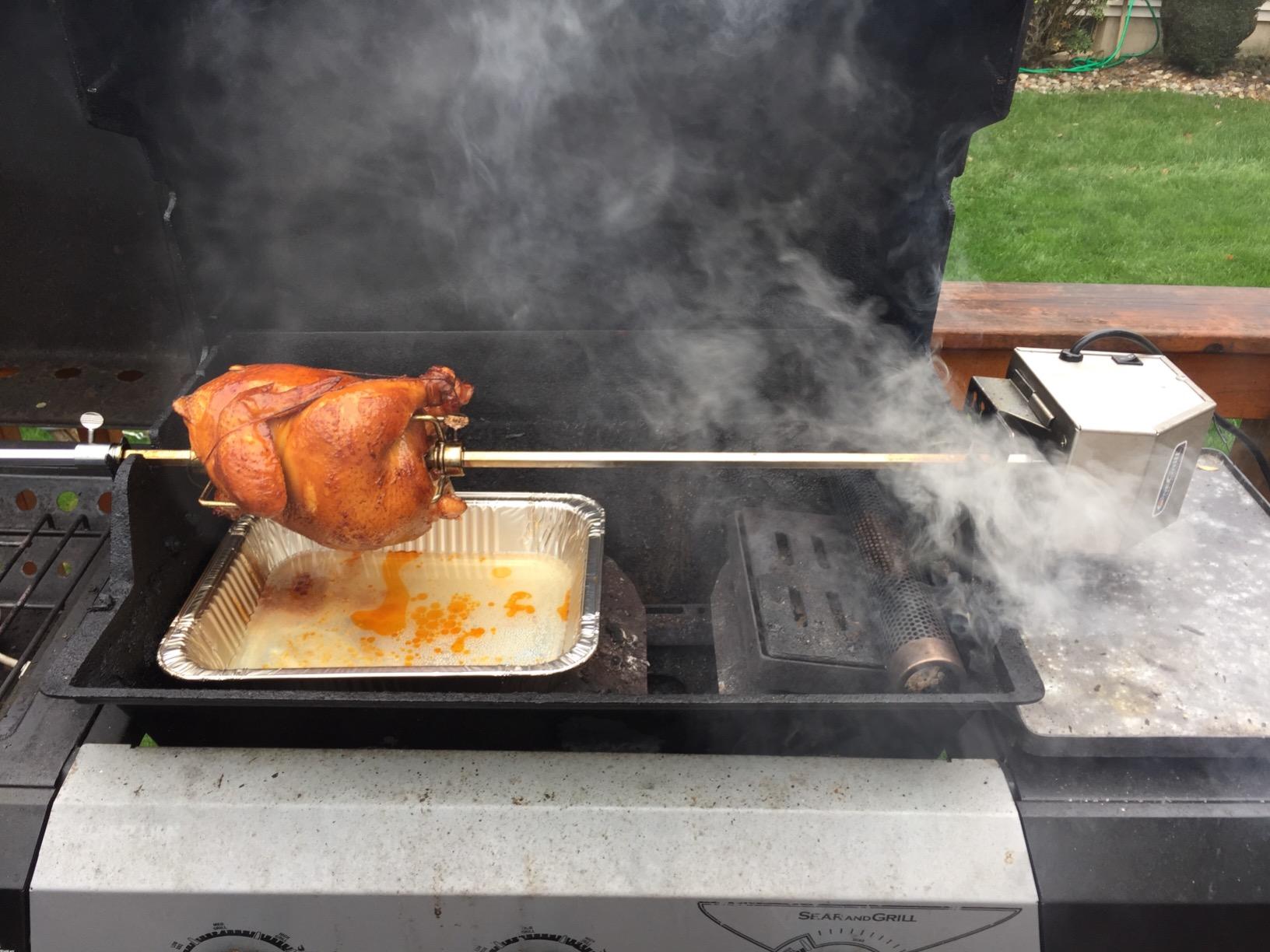 OneGrill Heavy Duty Chrome Universal Grill Rotisserie Kit with 13 Watt 50 lb. Stainless Electric Motor - 37 X 1/2 Inch Hexagon Spit Rod (Grills Up to 28 Inches Wide) Not for Weber. customer photo 1