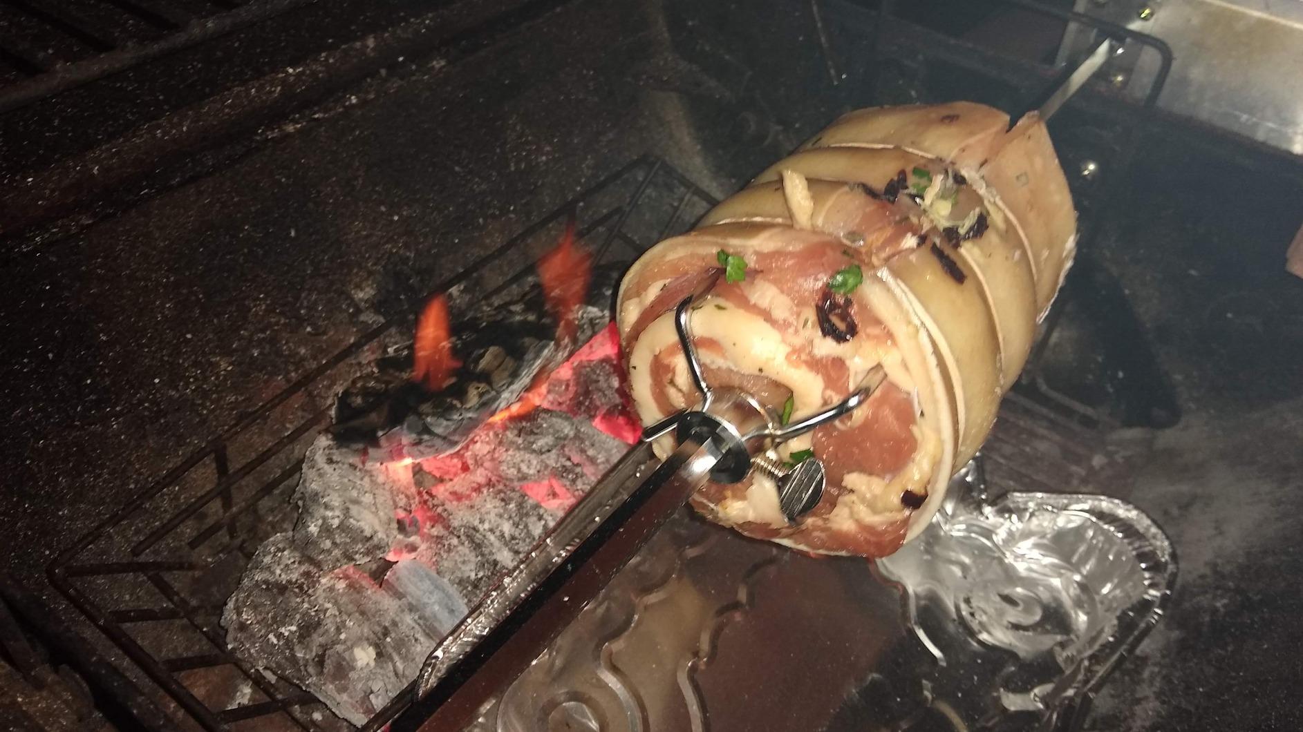OneGrill Heavy Duty Chrome Universal Grill Rotisserie Kit with 13 Watt 50 lb. Stainless Electric Motor - 37 X 1/2 Inch Hexagon Spit Rod (Grills Up to 28 Inches Wide) Not for Weber. customer photo 2