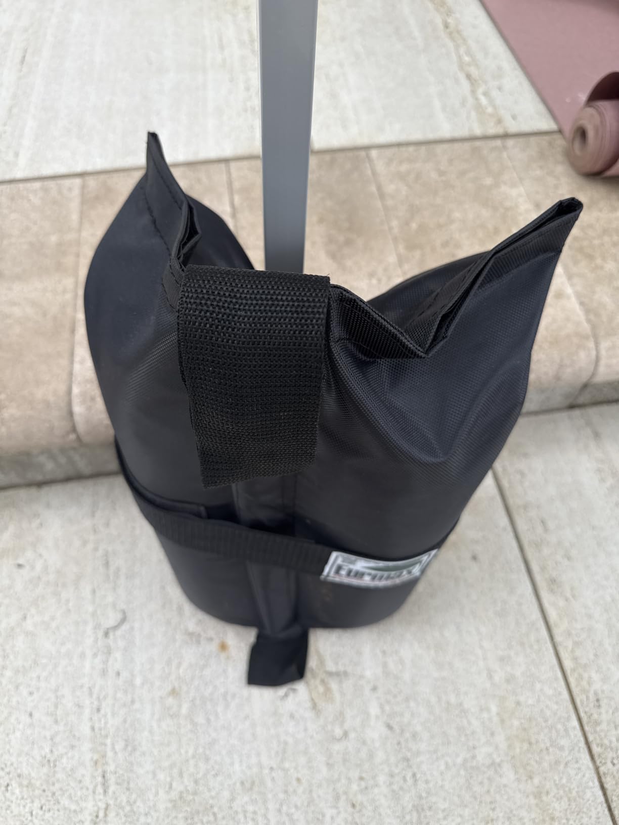 Eurmax USA 4-Pack 150LBS Capacity Universal Canopy Weight Bags,Heavy Duty Windproof Sandbags with All-Around Wrap Design,Ultimate Stability for Pop Up Tent,Shelter in High Winds(Sand Not Included) customer photo 1