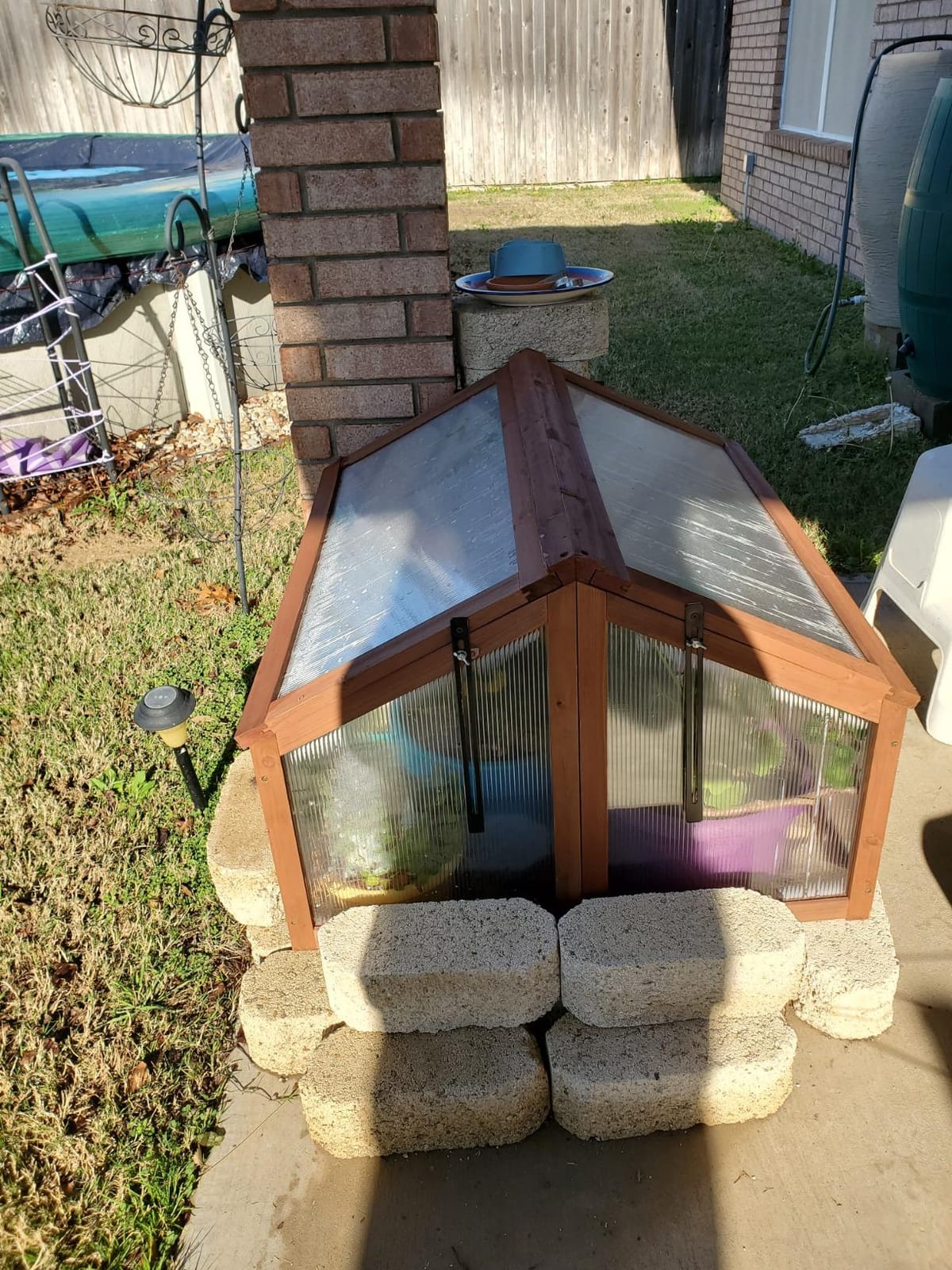 GIANTEX Wood Cold Frame with Flip-Top Roof, Mini Greenhouse 37''×25''×16'' customer photo 2