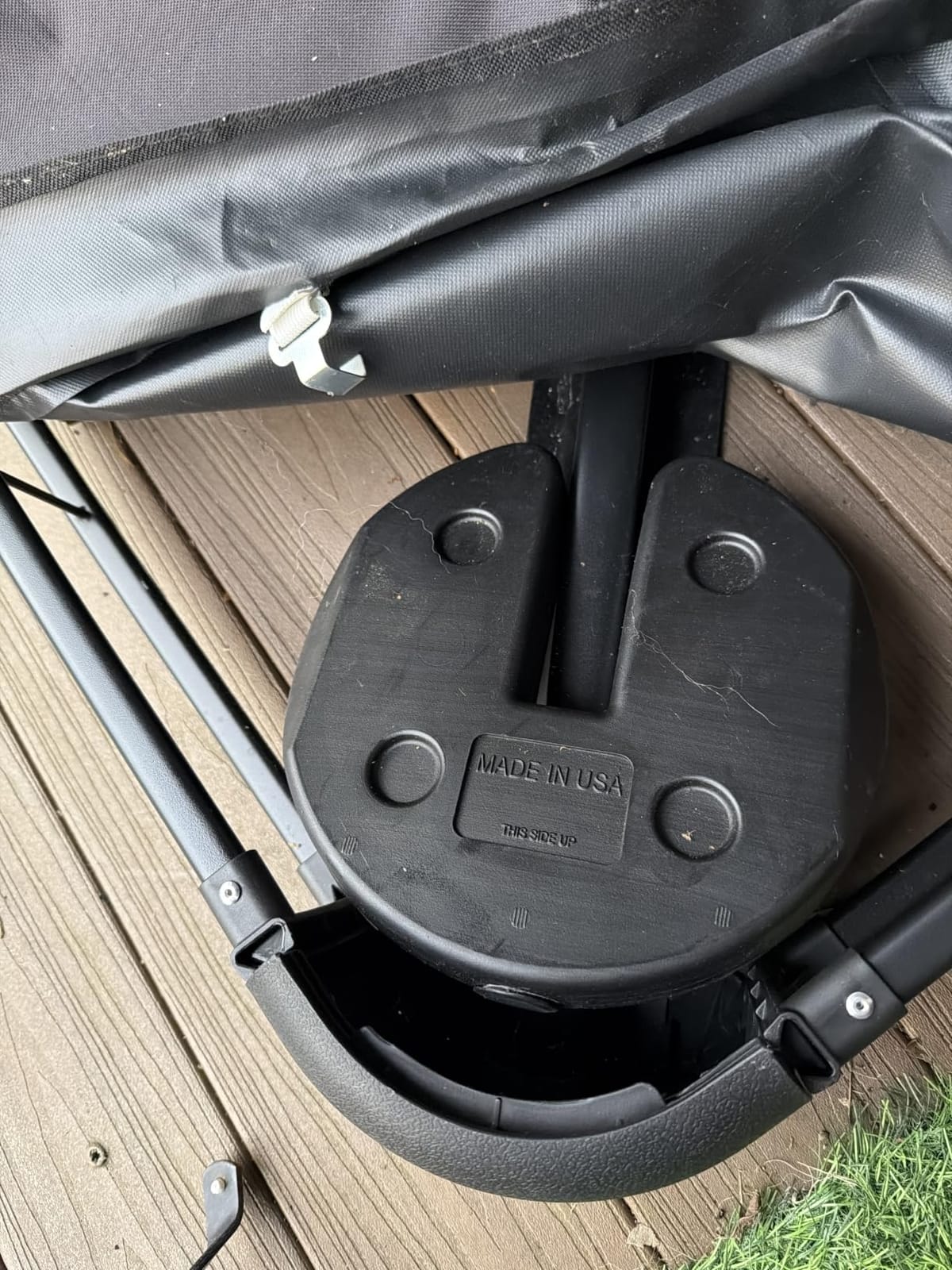 US Weight 40 Pound Canopy Weight Set of 4 and Carry Strap with No-Pinch Design - Easy Installation and Removal to Secure Tents, Canopies, and Umbrellas at Outdoor Events customer photo 2