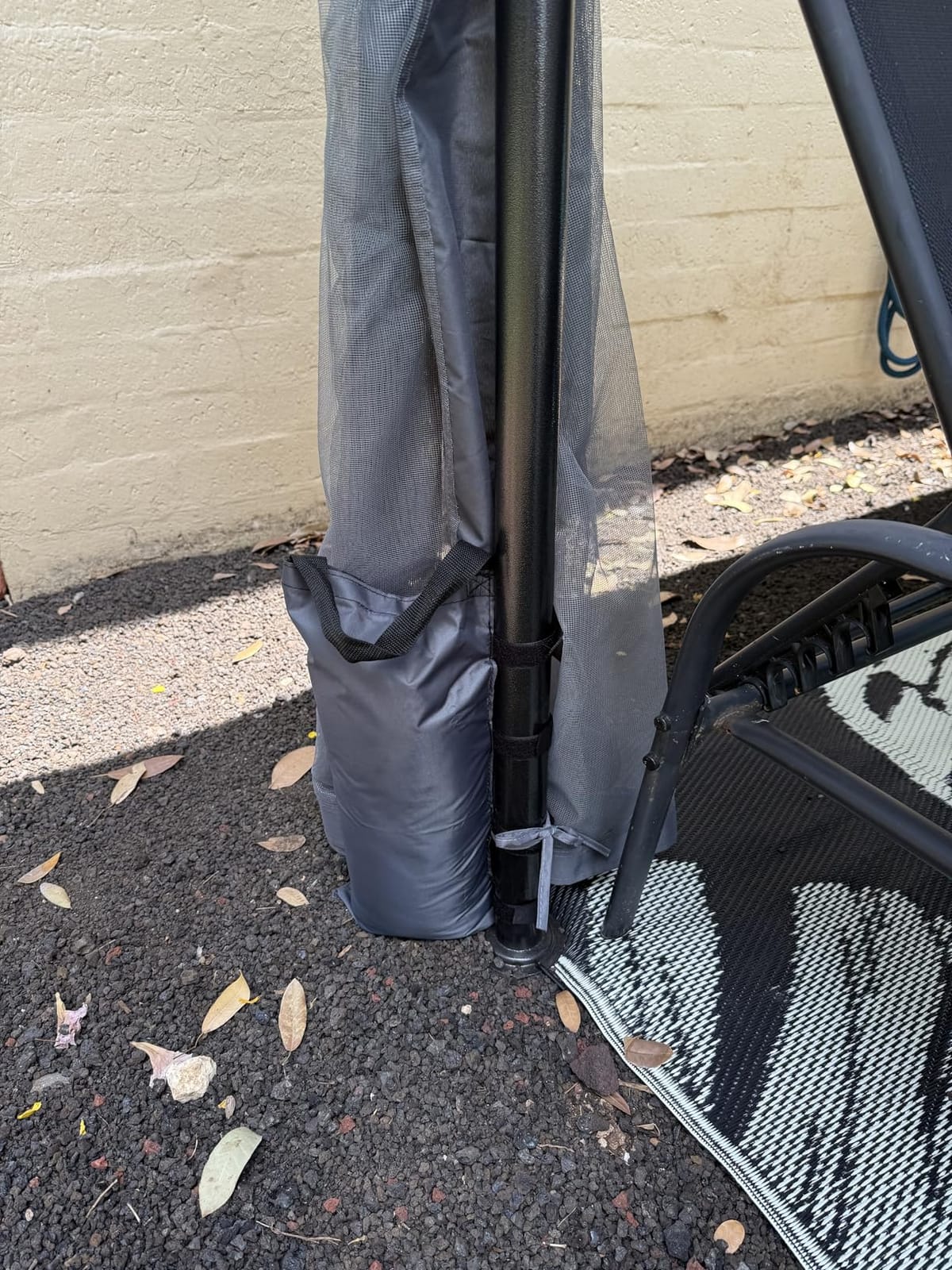 Eurmax USA 4-Pack Universal Canopy Weights, Secure Wind Protection to Prevent Tipping, Easy Wrap-Around Installation Heavy Duty Sandbags (Without Sand), Fits All Instant Shelter Legs,Black customer photo 2
