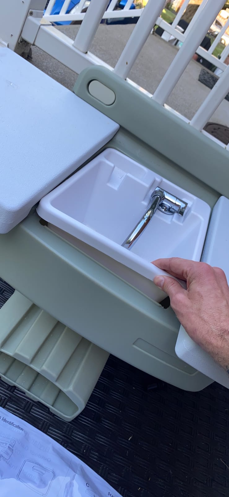 BrylaneHome Outdoor Garden Sink With Hose Holder customer photo 2