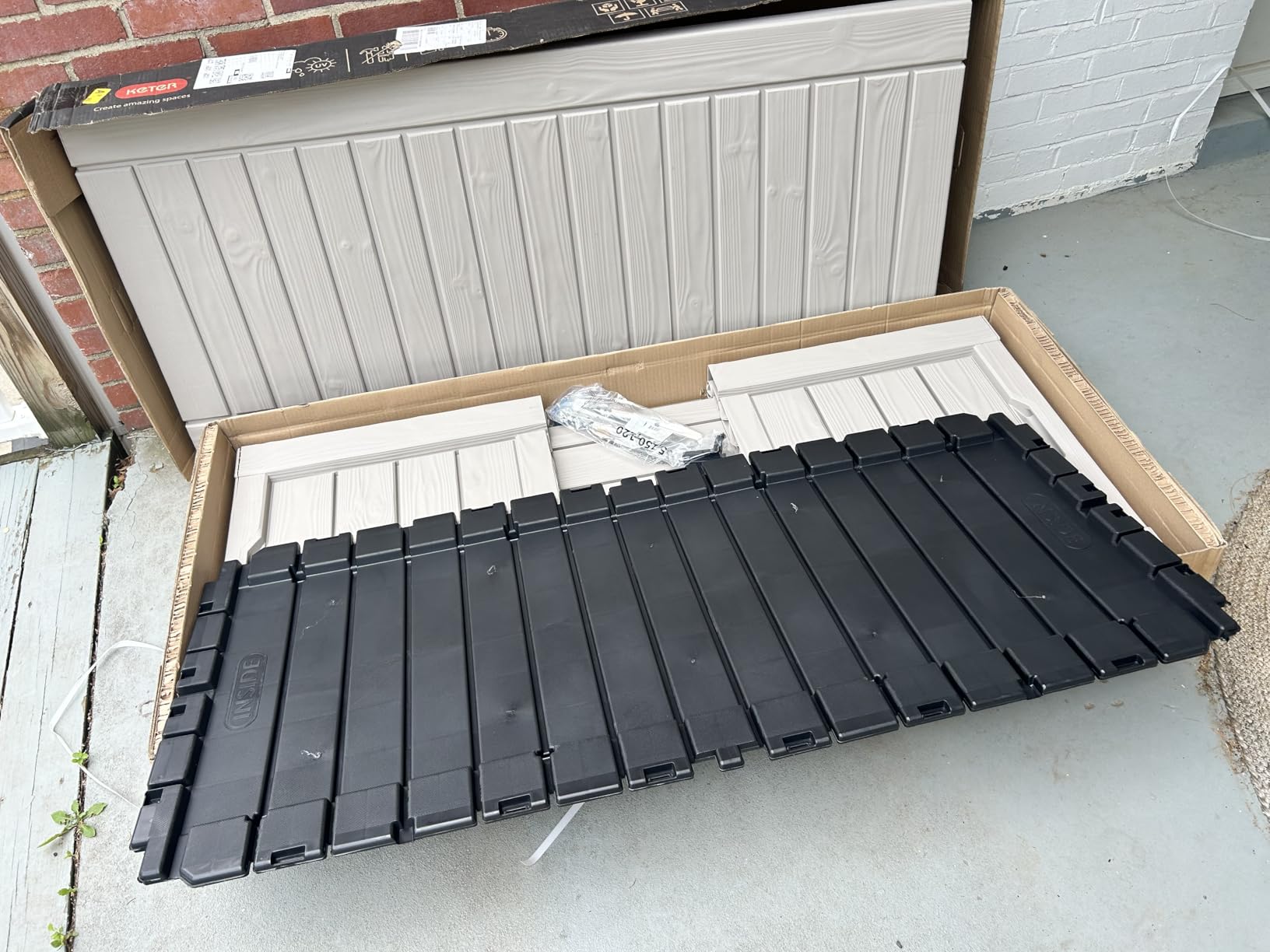 Keter Westwood Outdoor Storage Deck Box, 150 Gallon, Dark Grey customer photo 2