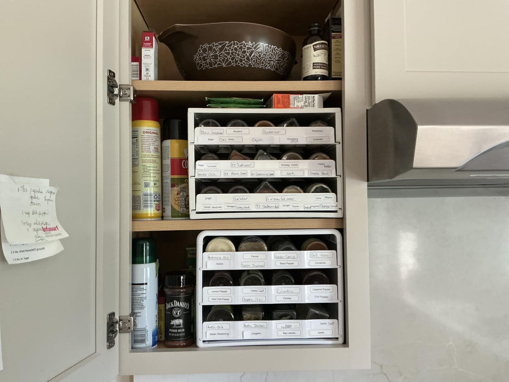 YouCopia SpiceStack® Adjustable Spice Rack Organizer, Pull-Down 24-Bottle Seasonings and Spices Holder for Kitchen Cabinet and Pantry Organization with 104 Included Labels customer photo 2