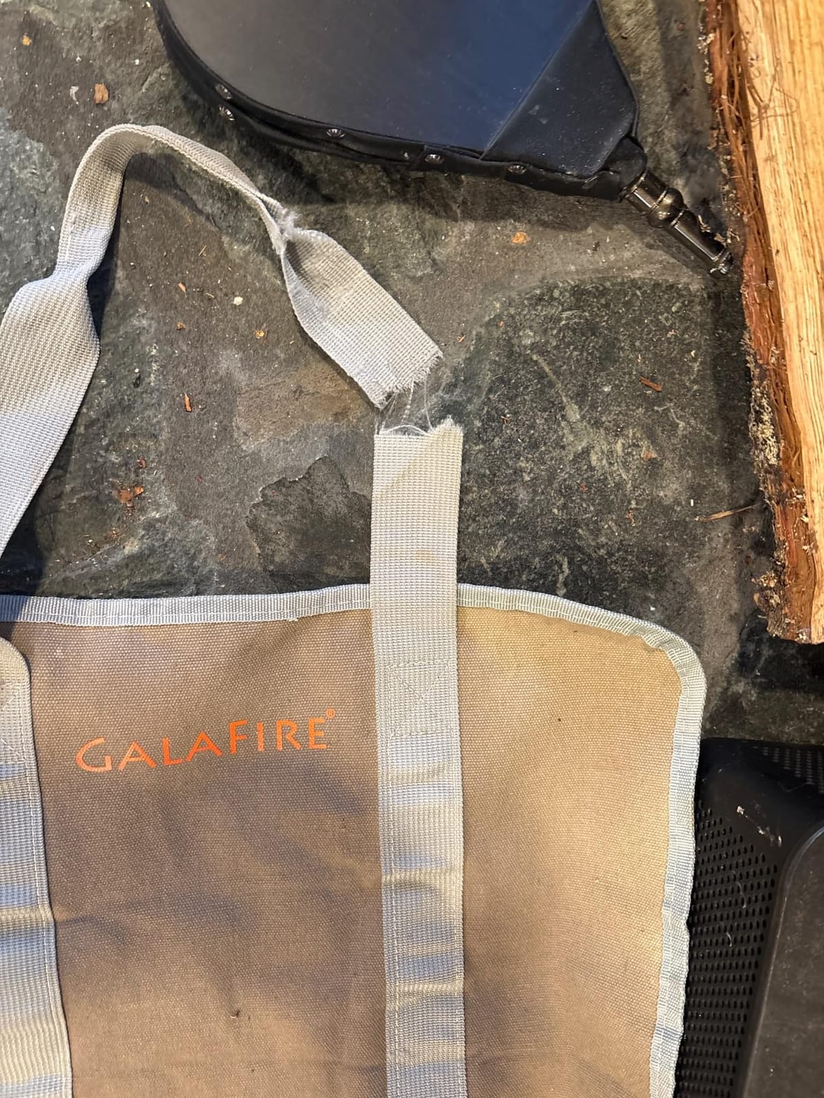 Log Carrier for Firewood, Waxed Canvas Durable Fireplace Wood Holder Tote Bag, 23'' × 10''x 11.3'' customer photo 1