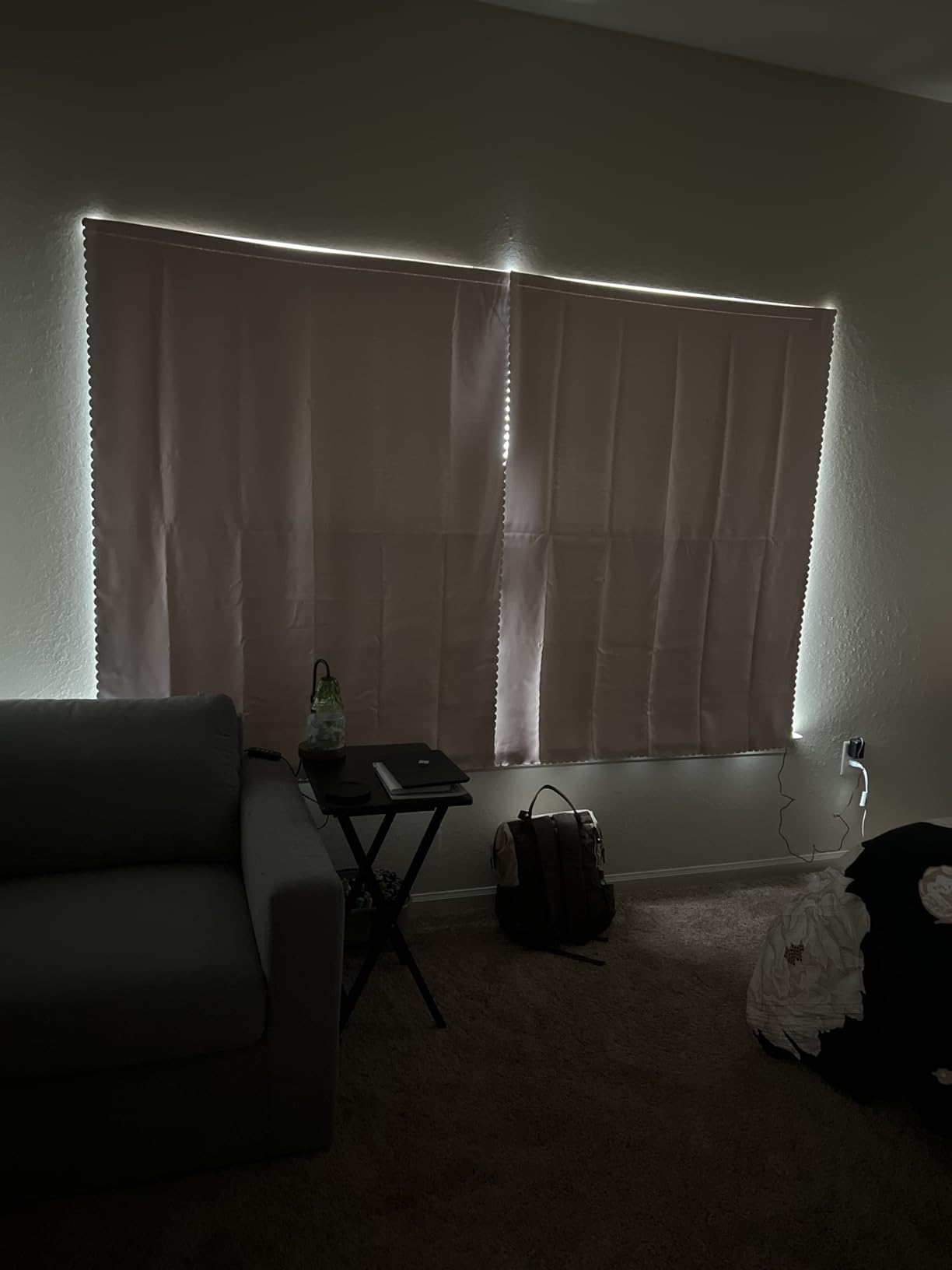Autohesion Curtains for Windows,Bedroom Blackout Curtains for - Thermal Lnsulated No Drill Curtains Room Darkening Black Small Drapes, JILRON,(1 Panels,35Wx48L inch-Black) customer photo 1