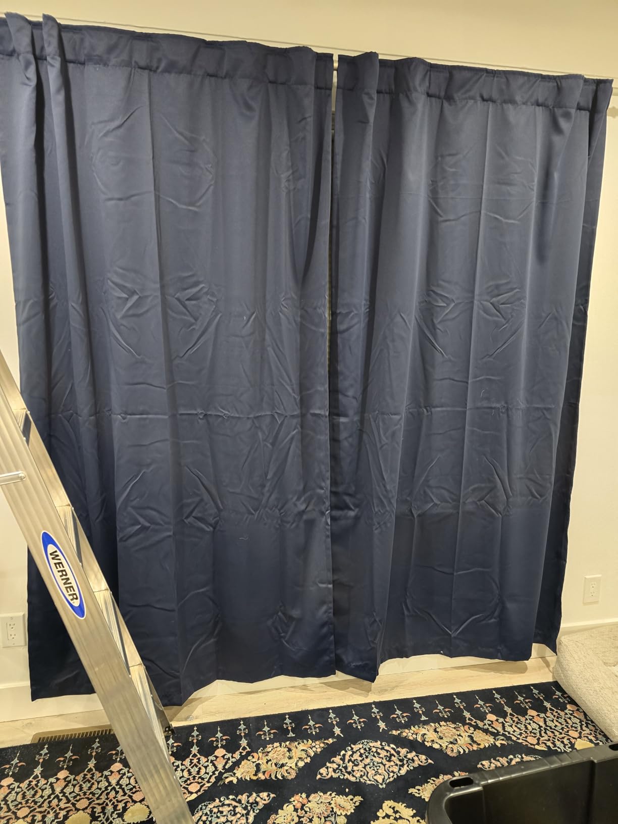 H.VERSAILTEX 100% Blackout Curtains for Bedroom with Black Liner Full Room Darkening Curtains 84 Inch Long Thermal Insulated Back Tab/Rod Pocket Window Drapes for Living Room, 2 Panels, Natural Sand customer photo 1