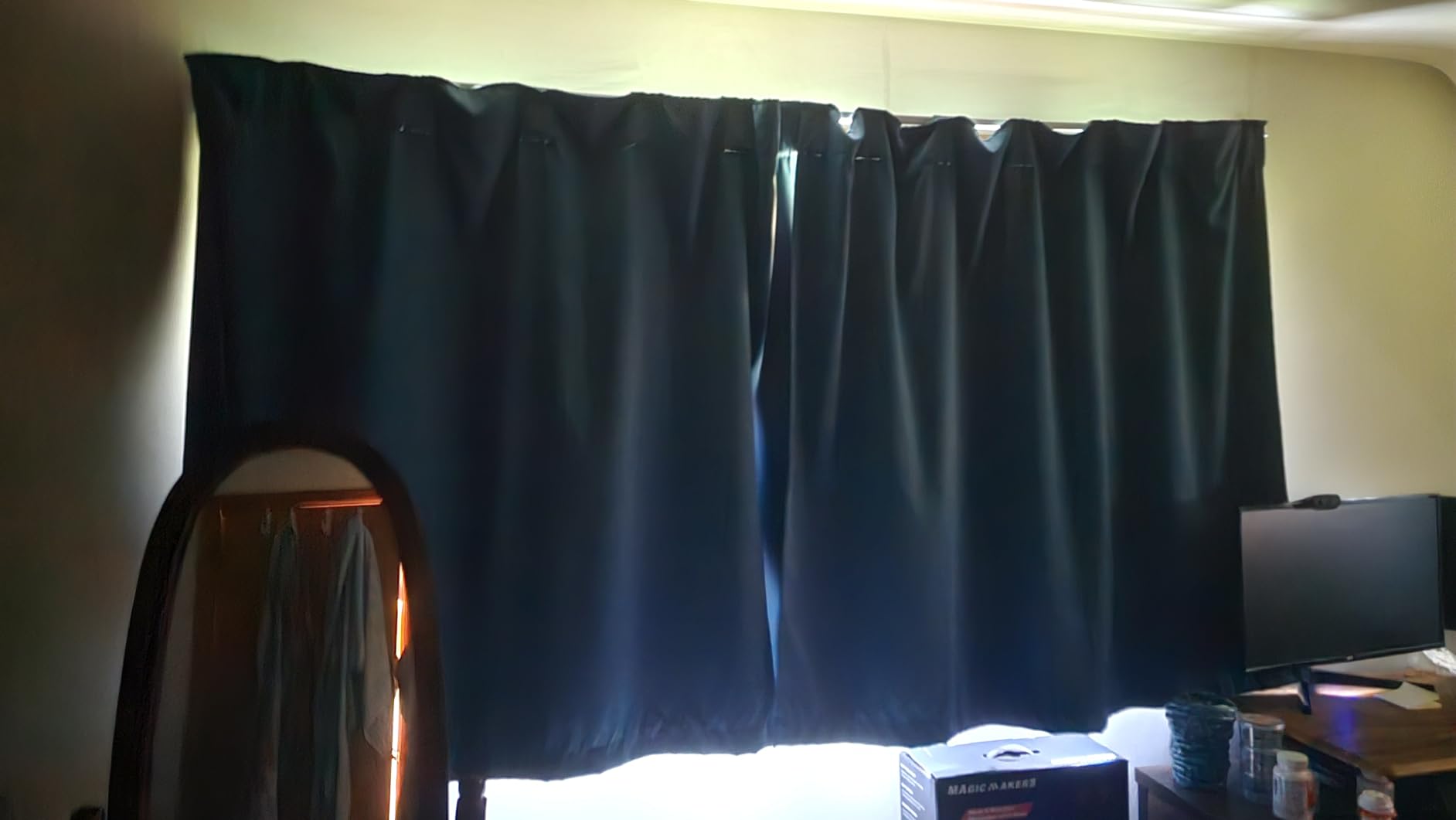 H.VERSAILTEX 100% Blackout Curtains for Bedroom with Black Liner Full Room Darkening Curtains 84 Inch Long Thermal Insulated Back Tab/Rod Pocket Window Drapes for Living Room, 2 Panels, Natural Sand customer photo 2