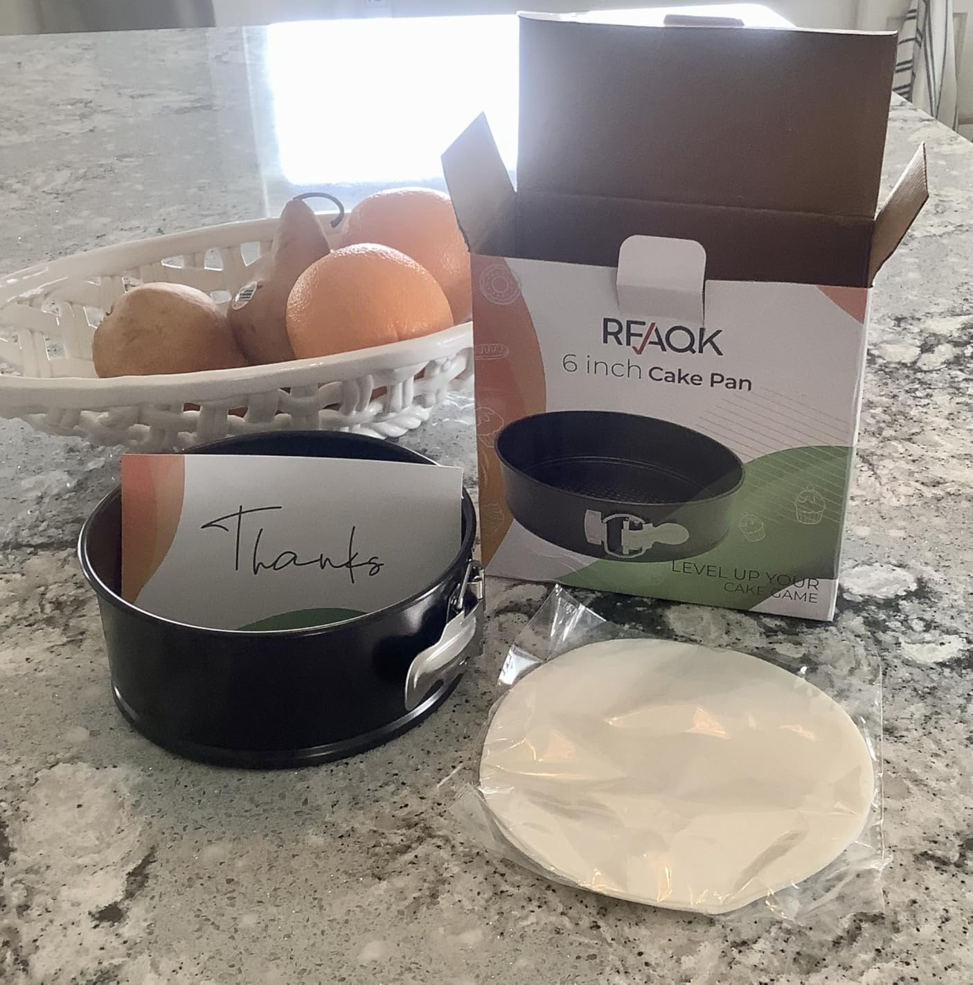 RFAQK 9 Inch Springform Pan Nonstick Leakproof - Spring Form Pan for Cheesecake with Removable Bottom, Include Spatula & 50pcs Parchment Paper, Recipe E-Book - Ideal for Baking Cakes, Pizzas, & More! customer photo 1