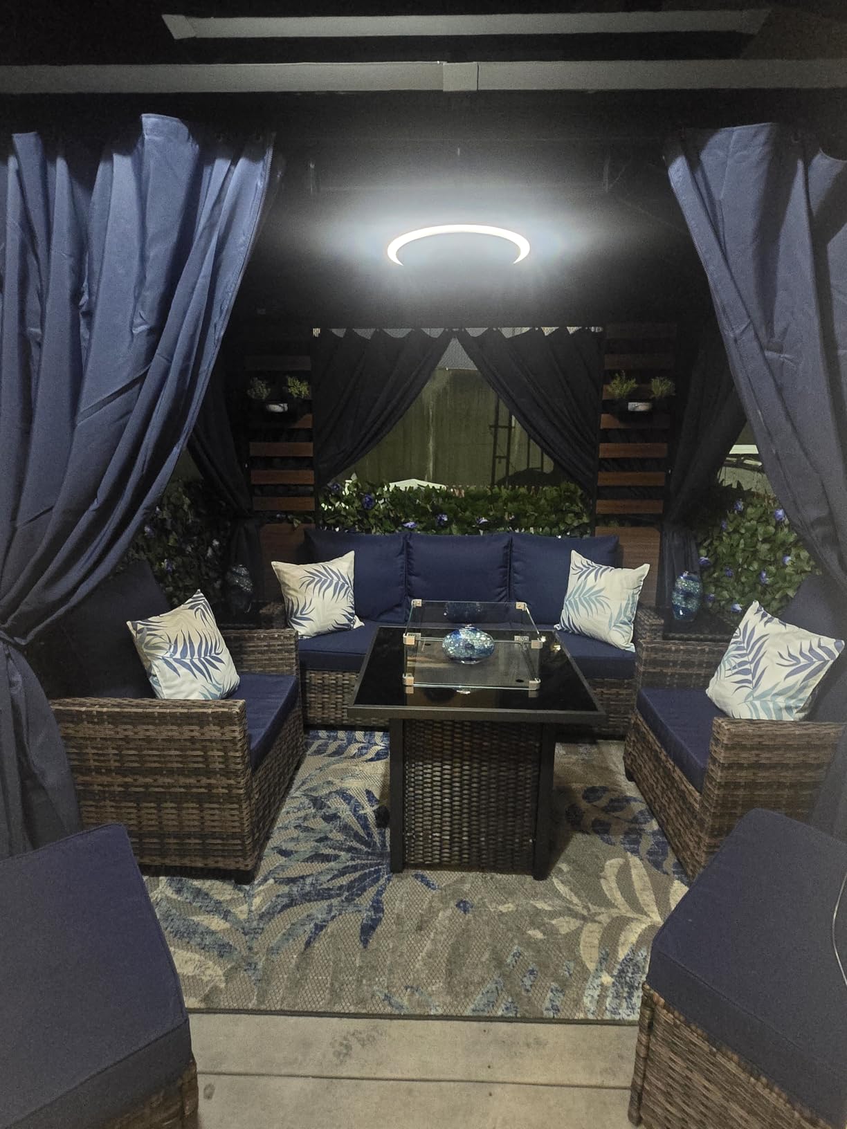 slashome 10x12 Gazebo Curtains Outdoor Waterproof, 4 Panel Sidewalls, Brown customer photo 1