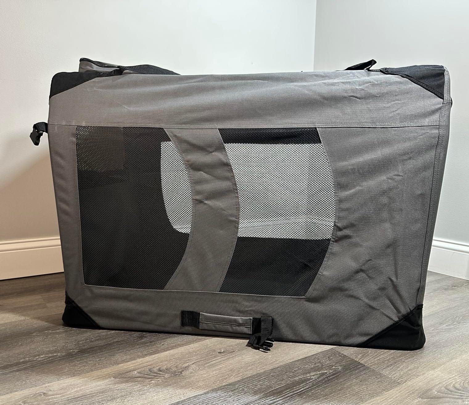 Feandrea Collapsible Soft Dog Crate, Portable Travel Carrier, 24 Inches customer photo 1