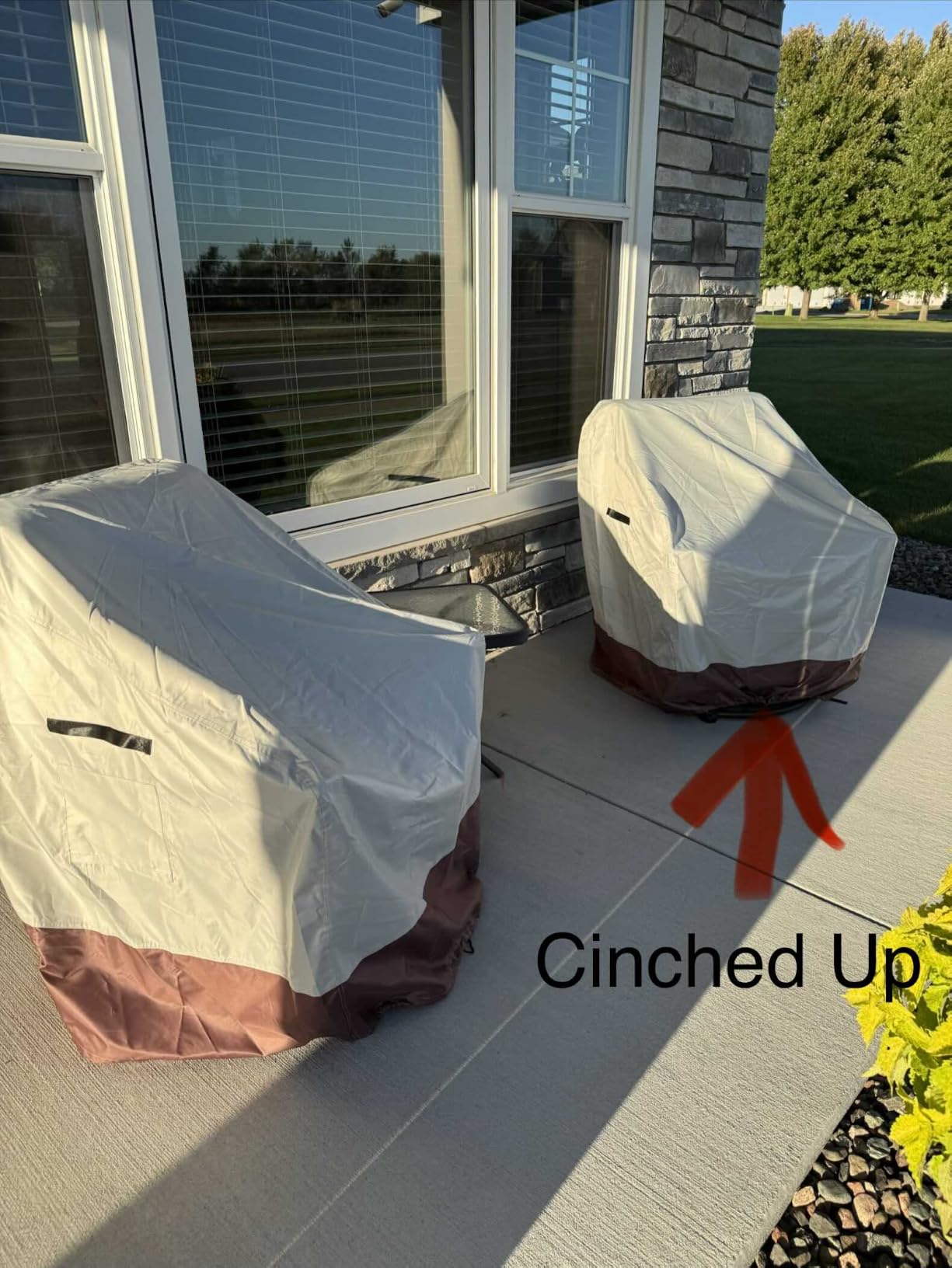 ANartcle Swivel Patio Chair Covers 2 Pack,Waterproof Heavy Duty Outdoor Chair Covers,Patio Swivel Chair Covers for Outdoor Furniture (30 W x 34 D x 38.5 H inches)Black. customer photo 2