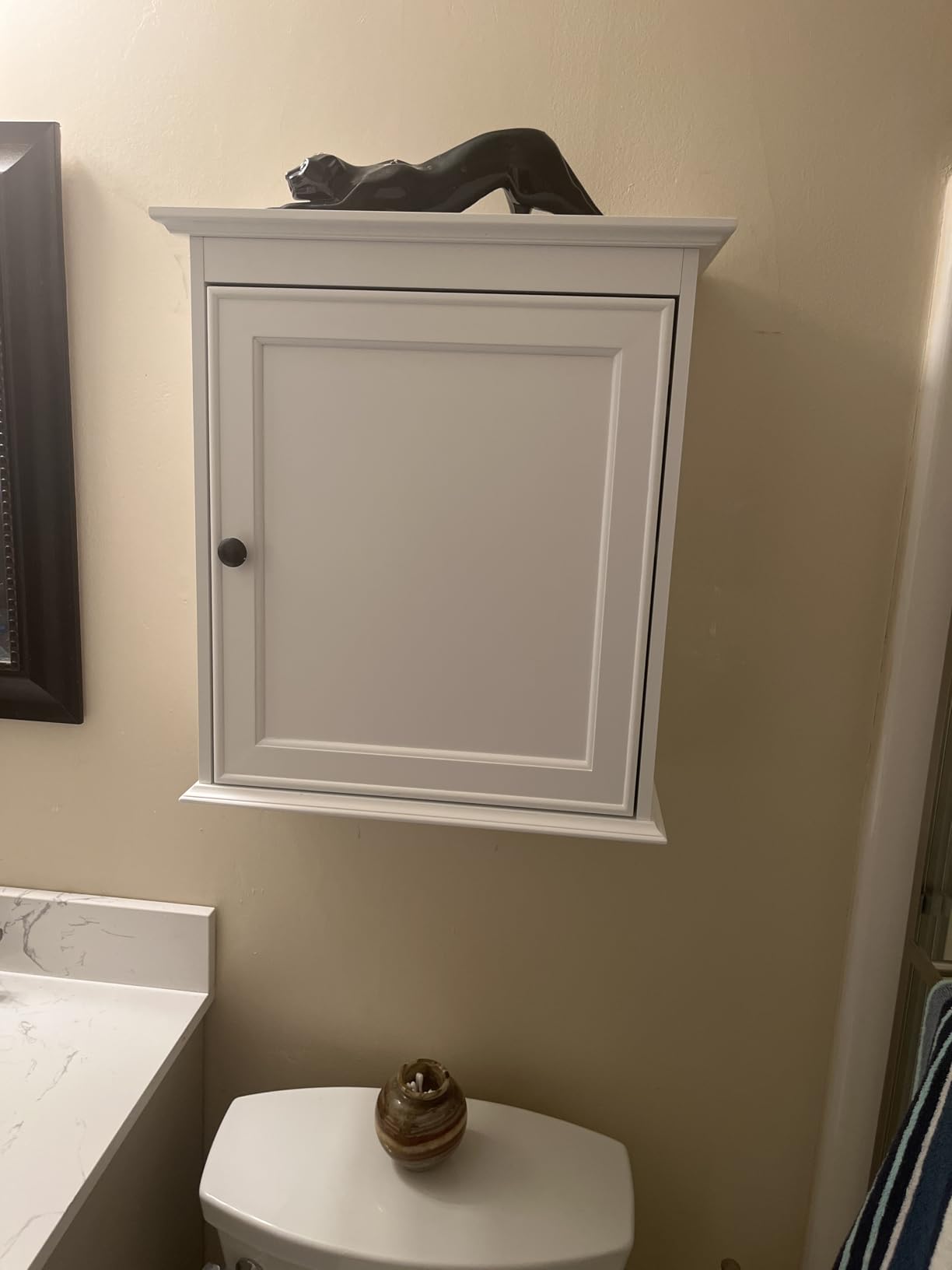 Spirich Small Medicine Cabinet, Bathroom Wall Cabinet Over Toilet, White customer photo 2