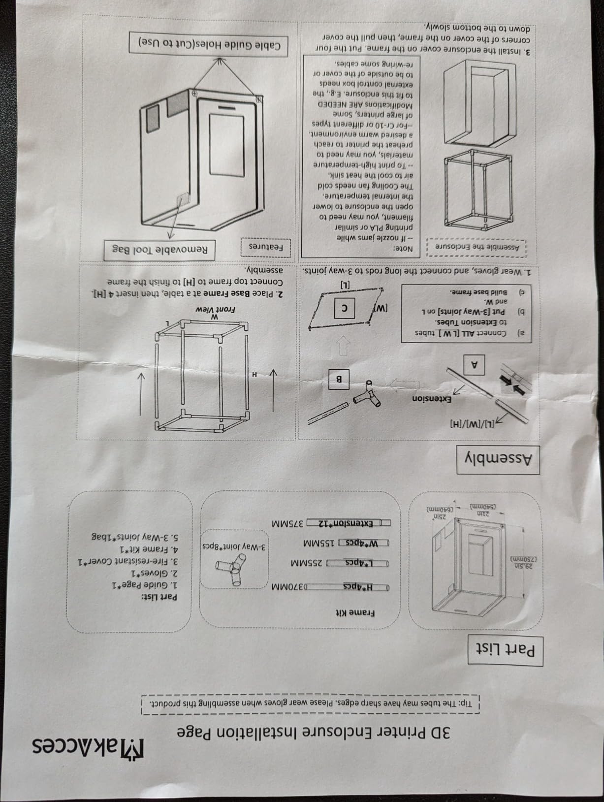 Multifunctional Resin 3D Printer Enclosure with Ventilation Kit customer photo 2
