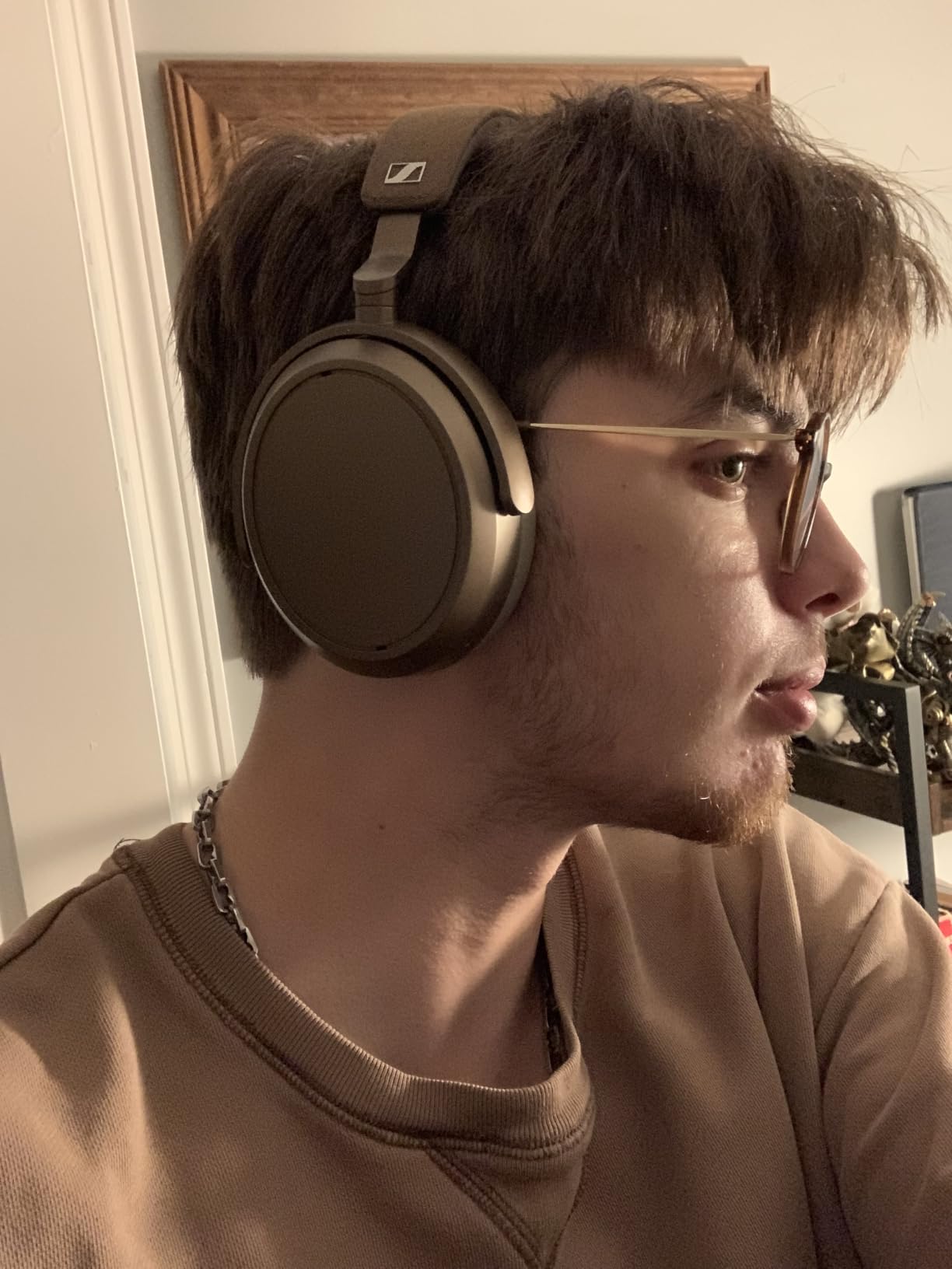 Sennheiser Consumer Audio Momentum 4 Wireless Headphones - Bluetooth Headset for Crystal-Clear Calls with Adaptive Noise Cancellation, 60h Battery Life, Lightweight Folding Design - Black/Copper customer photo 2
