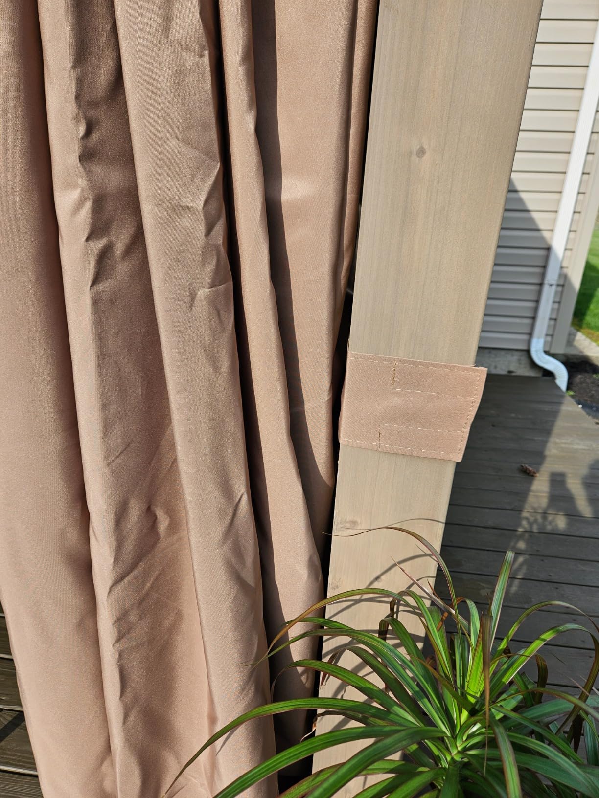 10'x12' Privacy Gazebo Curtains Outdoor Waterproof, 4-Panels Sidewall Curtain Universal Replacement with Zipper for Patio, Backyard, Garden (Only Curtains, Grey) customer photo 2
