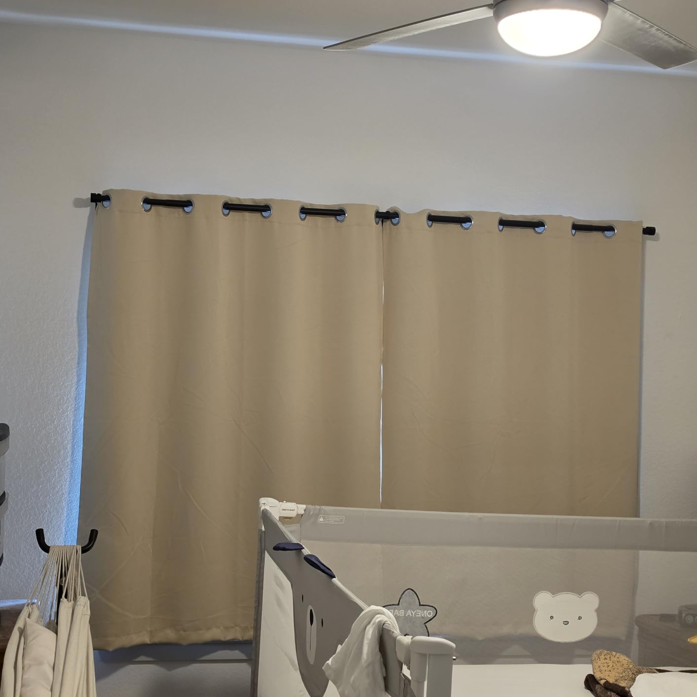 BGment Baby Blue 100% Blackout Curtains for Nursery Bedroom 63 Inch Length 2 Panels, Thermal Insulated Full Light Blocking Grommet Noise Cancelling Window Curtains for Kids Room, 52 Inch Wide Each customer photo 2