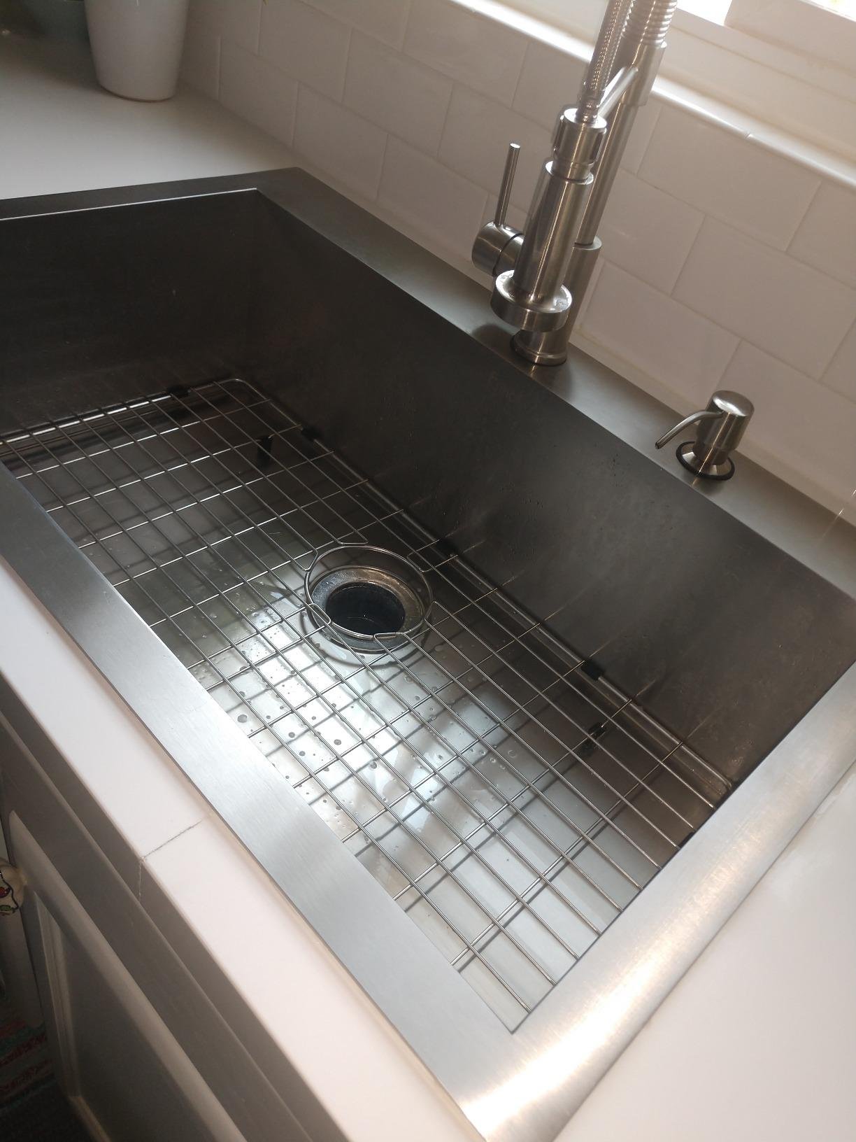 Friho 18x18 Inch Drop in Bar Sink, Topmout Small Kitchen Sink, 16 Ganuge Handmade T-304 Stainless Steel Single Bowl Sink for RV Wet Bar Prep RV Outdoor Yard Office Laundry Utility with Accessories customer photo 1
