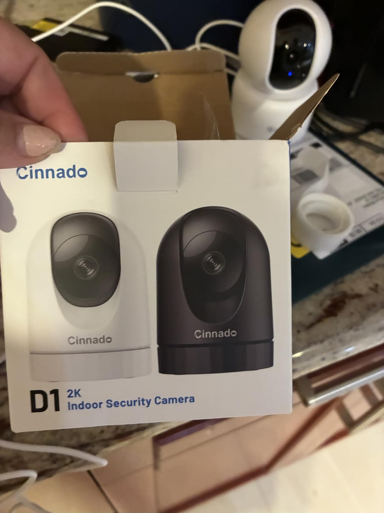 Cinnado 2K Indoor Security Camera with Alert for Pet/Cat/Nanny, D1 2Pack customer photo 1