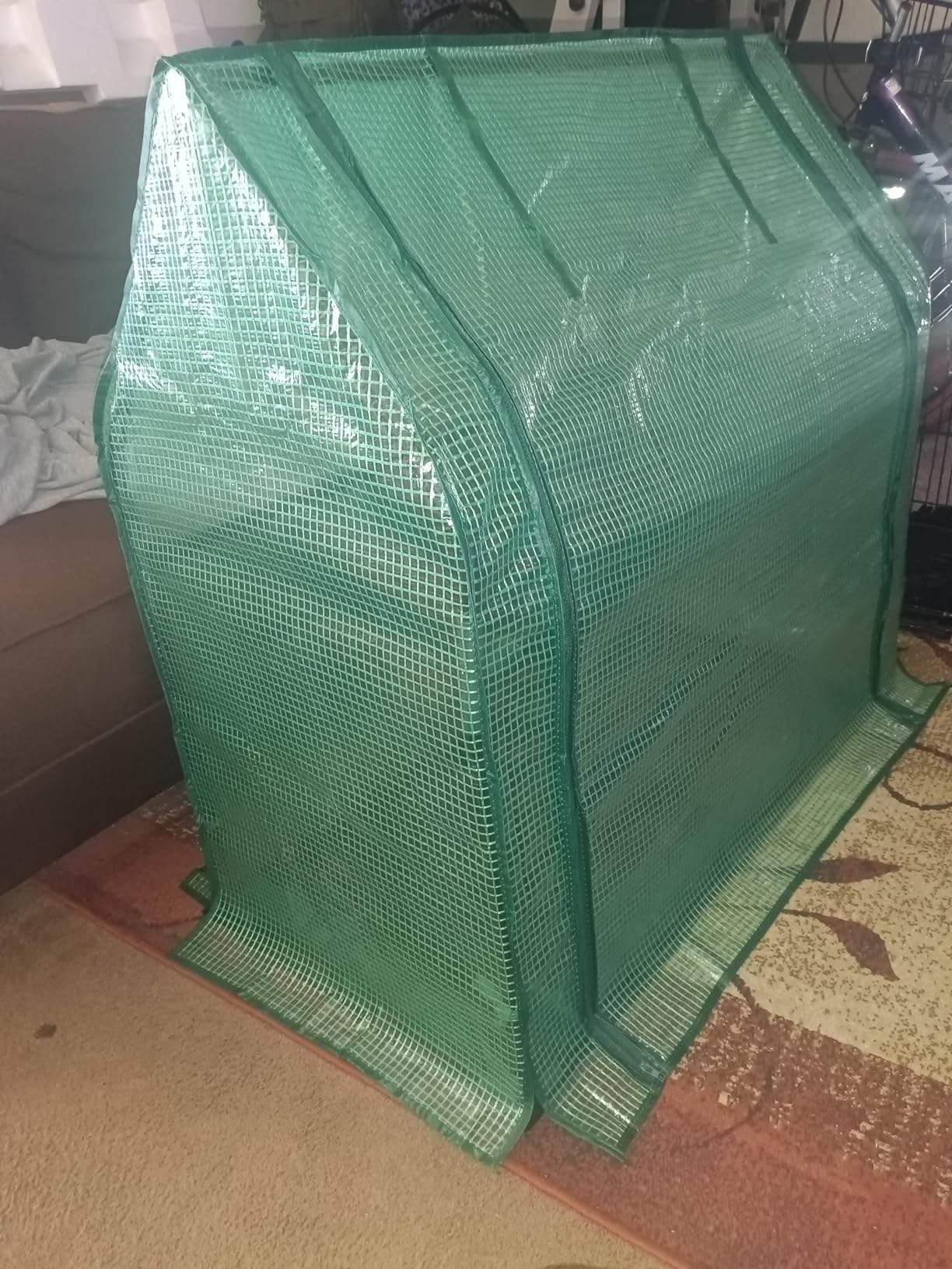 U'Artlines Portable Mini Greenhouse Small Green House 36x18x33 Inch customer photo 2