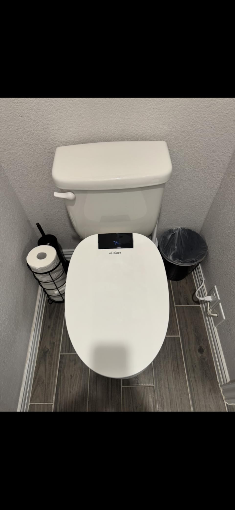 WLJBIDET Toilet Seat Bidet with Warm Water and Drying, O80KL - Elongated customer photo 1