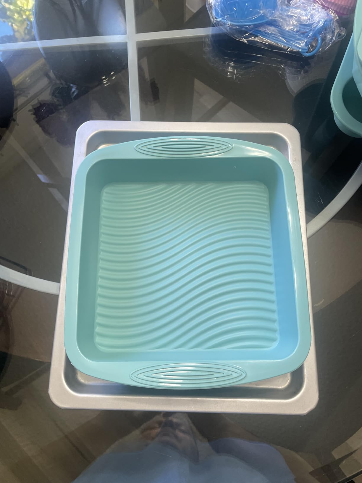 32 Pieces Silicone Baking Pans Set, Nonstick Bakeware Set for Kitchen Oven, Silicone Cake Molds, Round/Square Cake Pan, Baking Sheet, Loaf Pan, Donut Muffin Pans customer photo 1