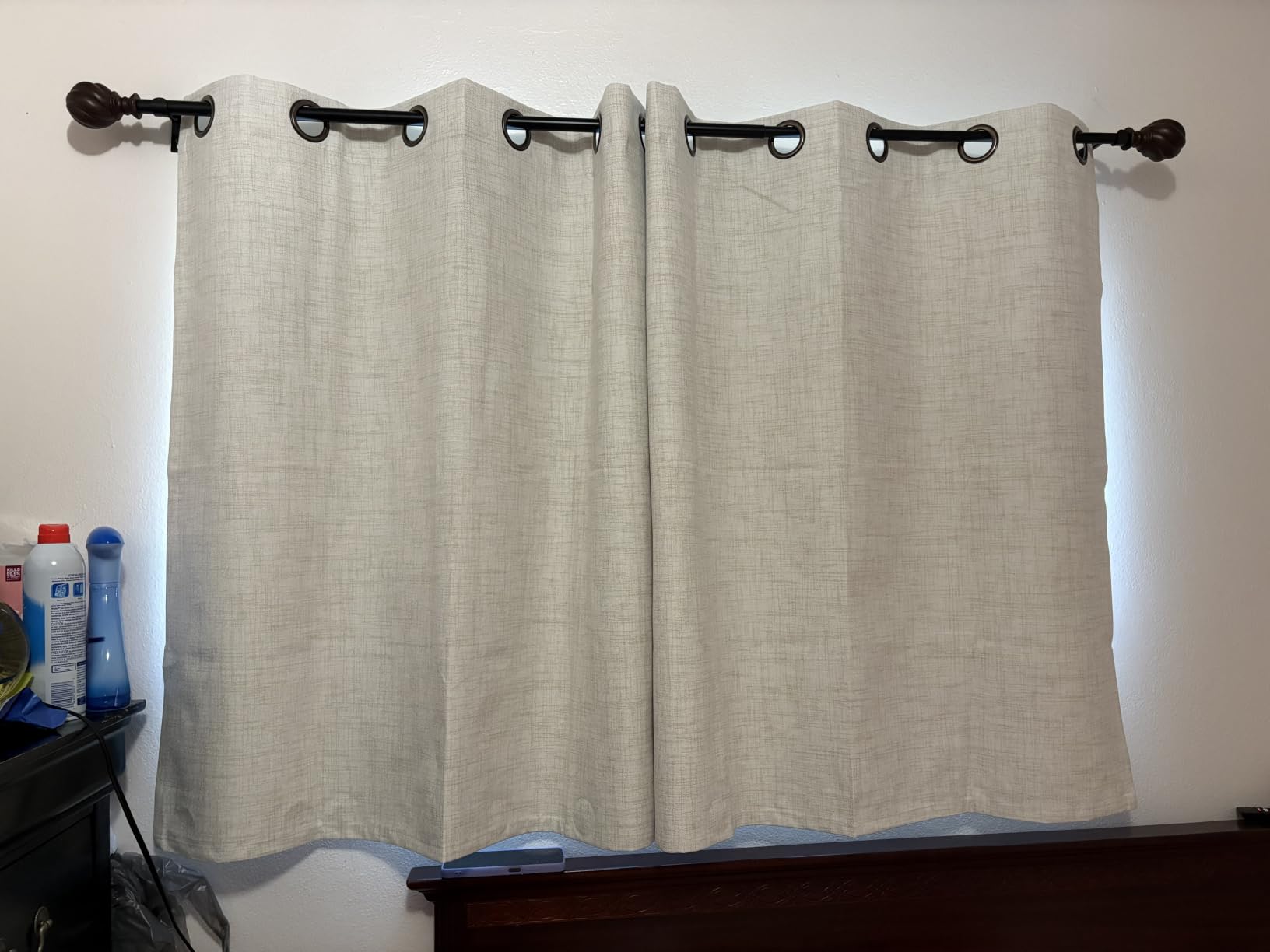 Lajode Baby Blue Linen Blackout Curtains for Nursery - 52x84 Inch 2 Panels customer photo 1