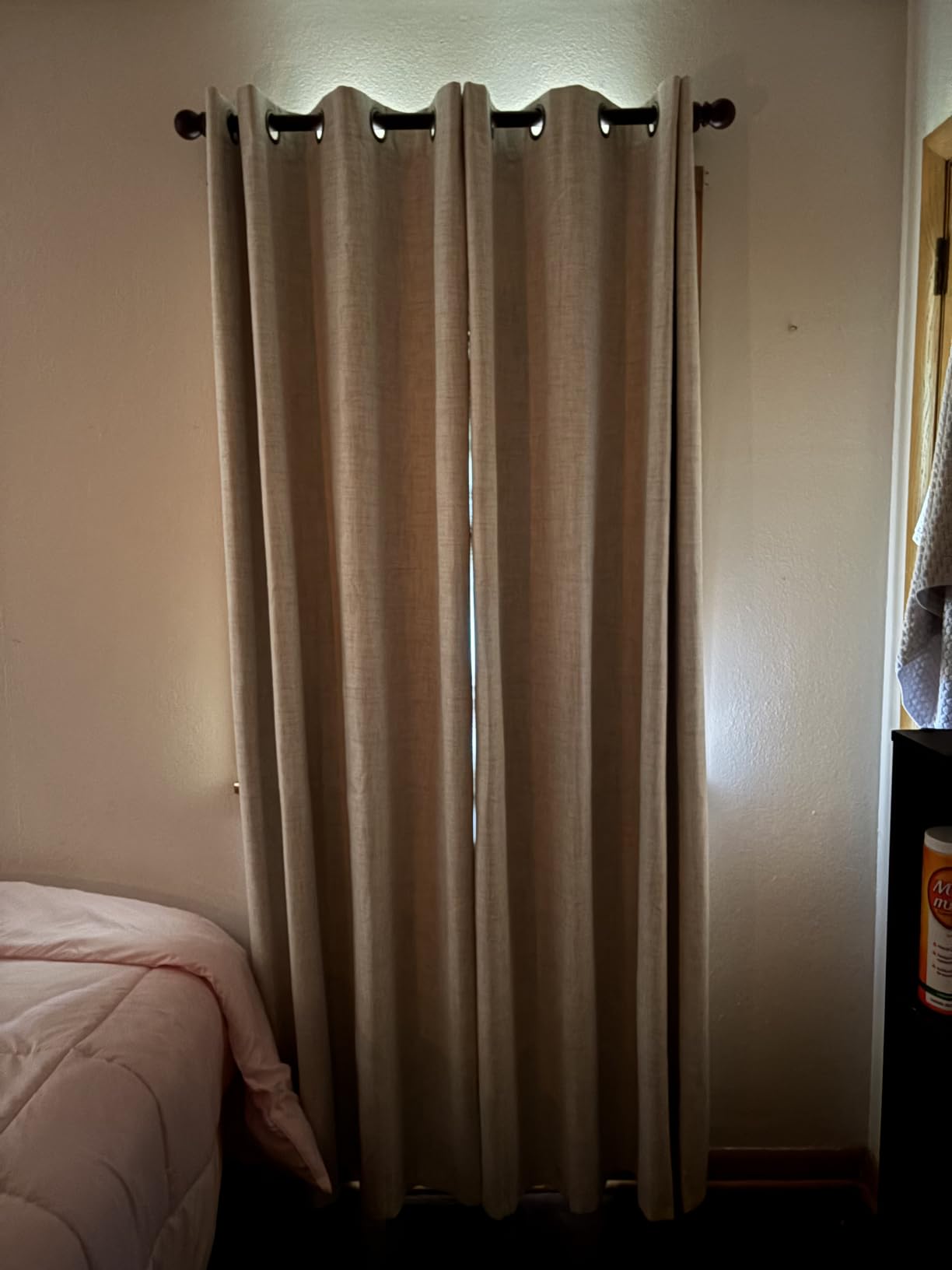 Lajode Baby Blue Linen Blackout Curtains for Nursery - 52x84 Inch 2 Panels customer photo 2