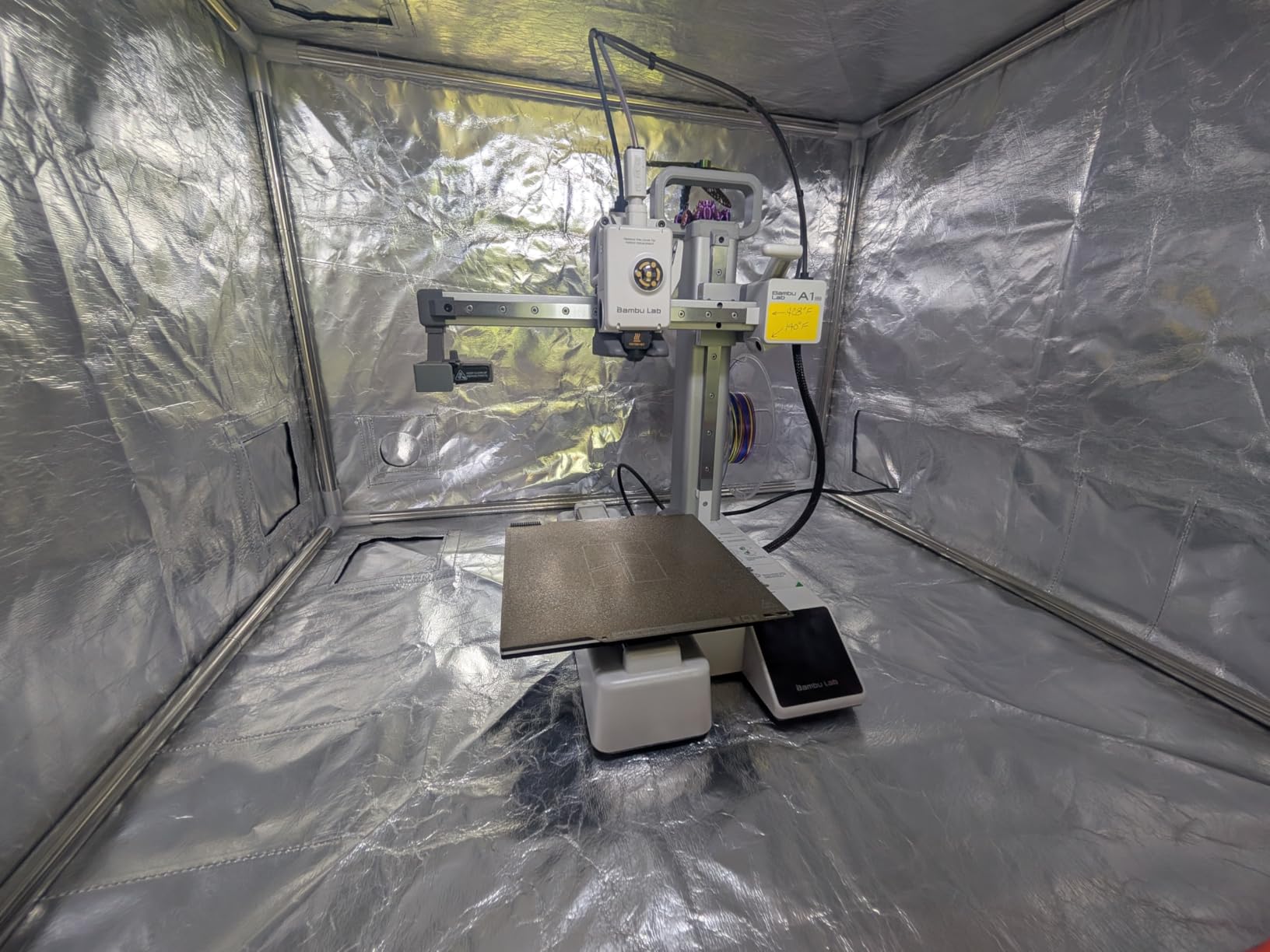 Dual-Placement Resin 3D Printer Enclosure Cover Tent with Adjustable Ventilation Exhaust Fan kit Compatible with Creality Anycubic Elegoo Series Mars 5 Ultra, Photon Mono 4 Resin UV 3D Printer customer photo 2