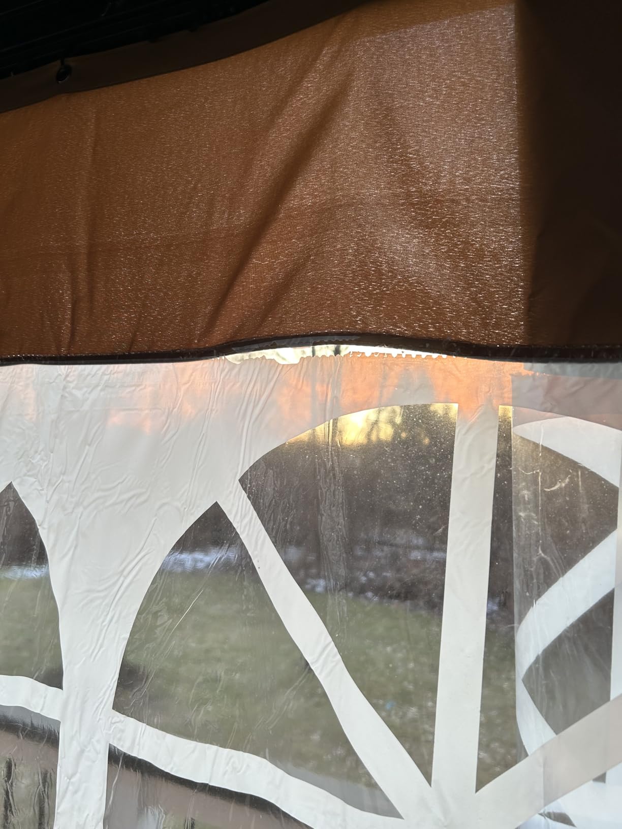 Gazebo Privacy Curtains 10' x 12' with PVC Windows, 4-Panels Side Wall with Zipper Universal Replacement for Patio, Outdoor Canopy, Garden and Backyard customer photo 1