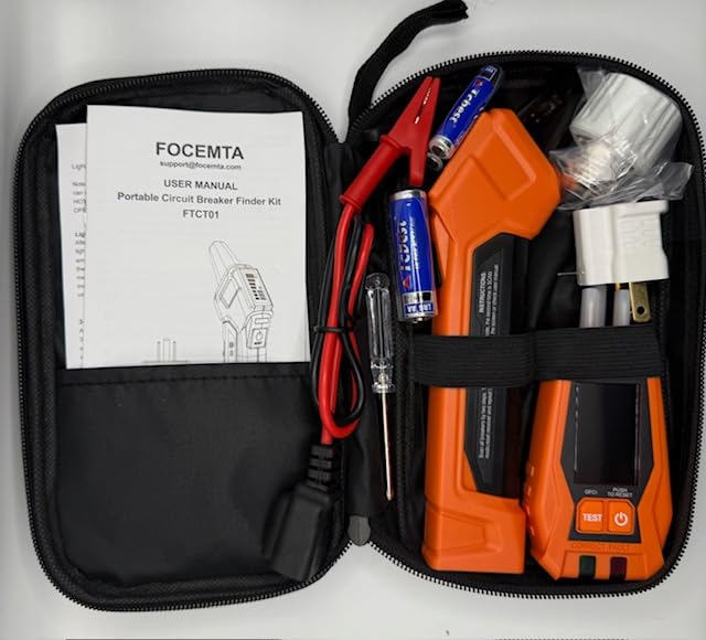 Circuit Breaker Finder Kit with GFCI Outlet Tester for 90-135V AC Circuits,includes Light Socket Adapter, 3-2 Prong Grounding Adapter & Clip adapter,Portable Electrical Tool with Carrying Case customer photo 1