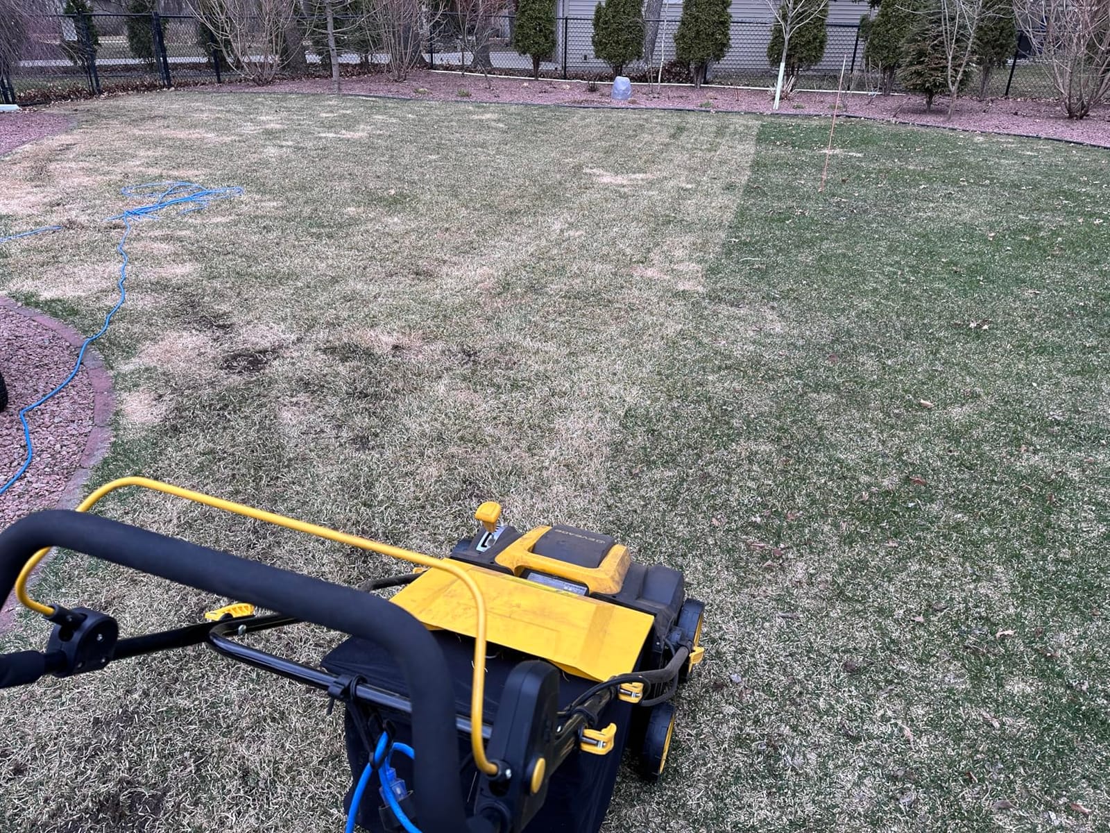 2026 Upgraded Electric Dethatcher Scarifier 16-Inch, EVEAGE 2-in-1 Lawn Dethatcher with 5-Position Depth Adjustment, 14.5-Gallon Collection Bag, Quick-Fold Lawn Scarifier for Healthy Lawn customer photo 2