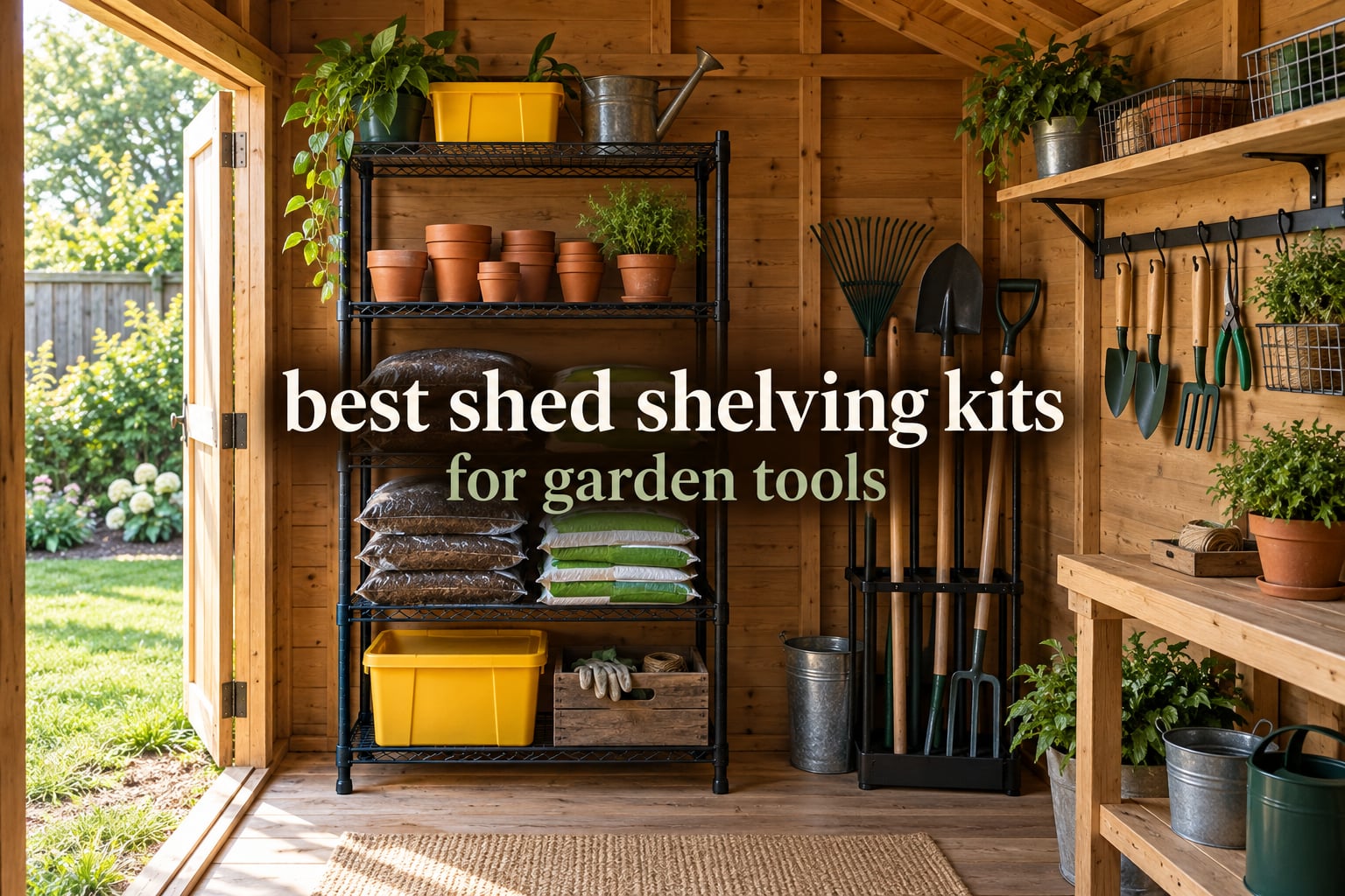 best shed shelving kits for garden tools