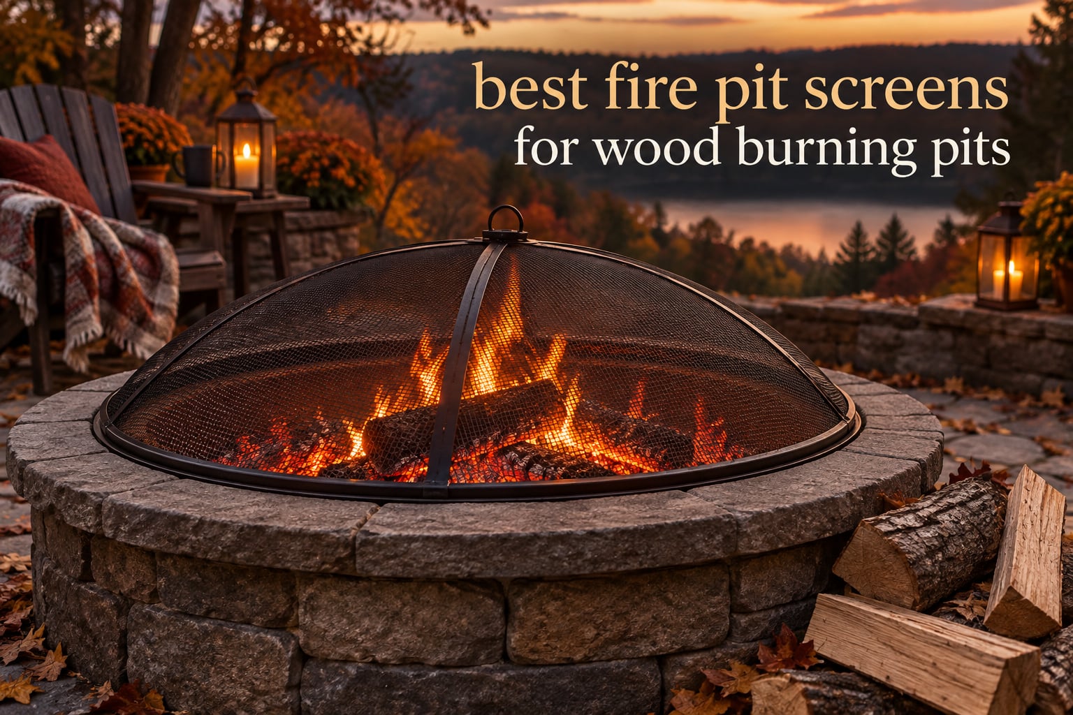 best fire pit screens for wood burning pits