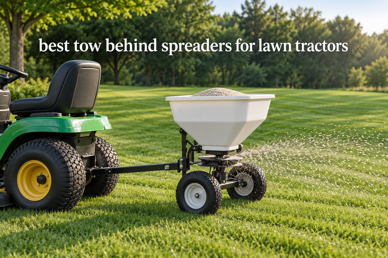 best tow behind spreaders for lawn tractors