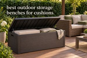 best outdoor storage benches for cushions