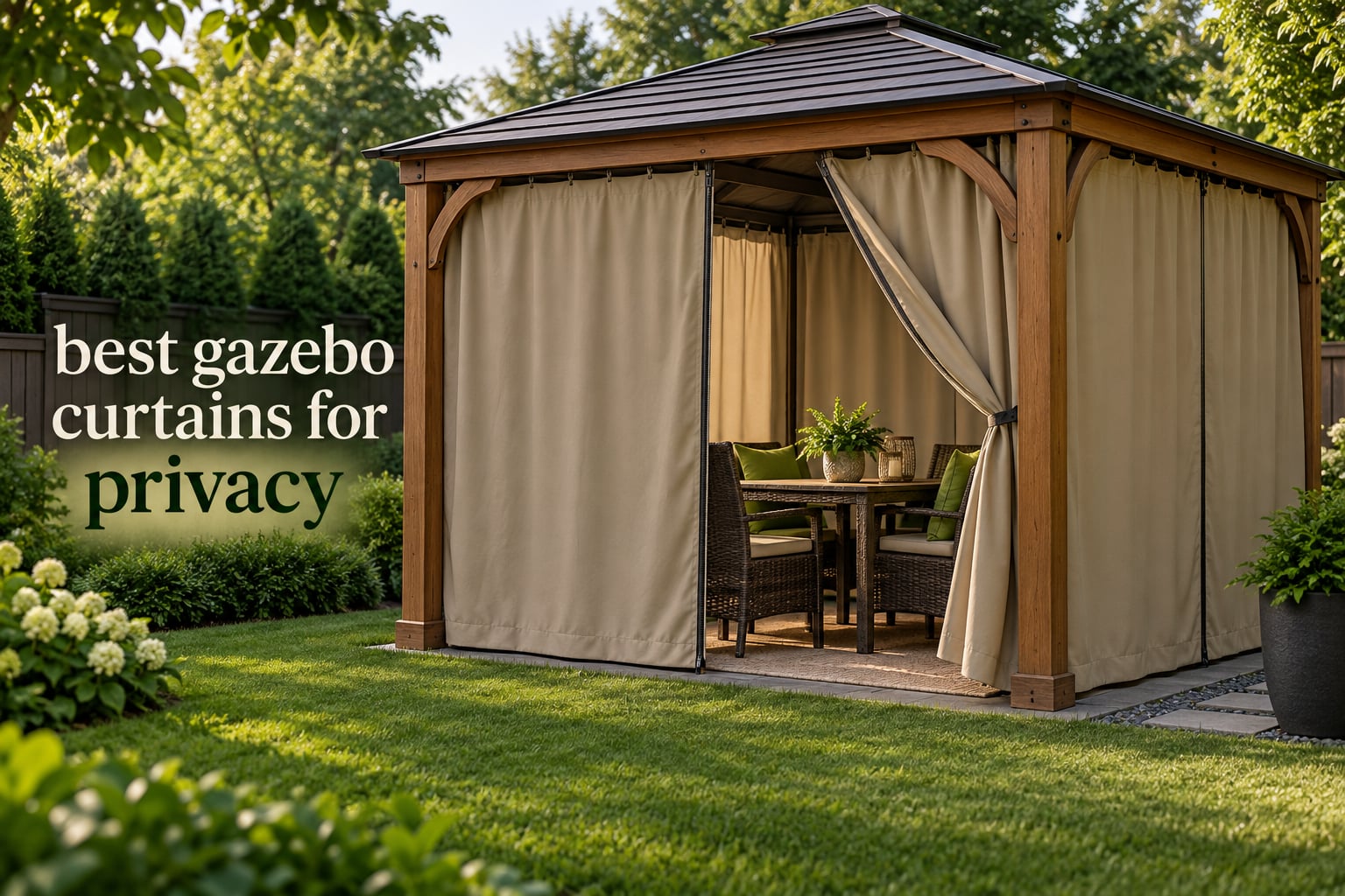 best gazebo curtains for privacy
